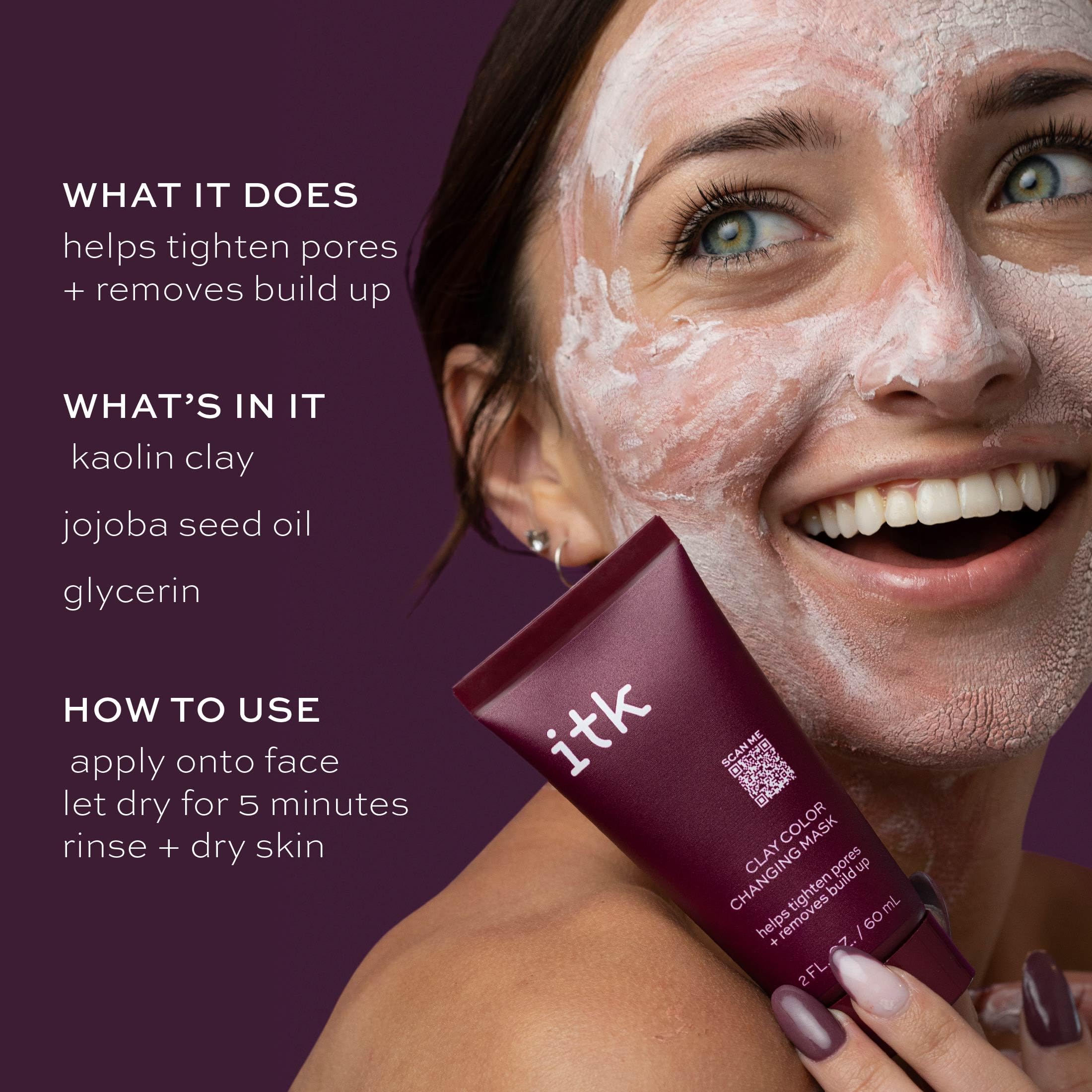 Foto 2 | Mascarilla De Arcilla Que Cambia De Color Itk Deep Pore Cleanser 60 Ml - Venta Internacional.
