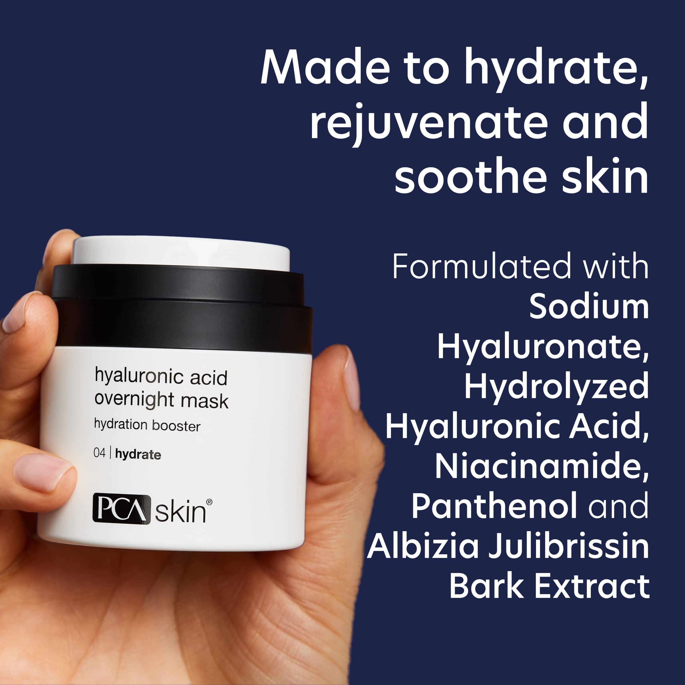 Foto 4 | Mascarilla Facial Nocturna Pca Skin Con Ácido Hialurónico, Tarro De 50 Ml - Venta Internacional.