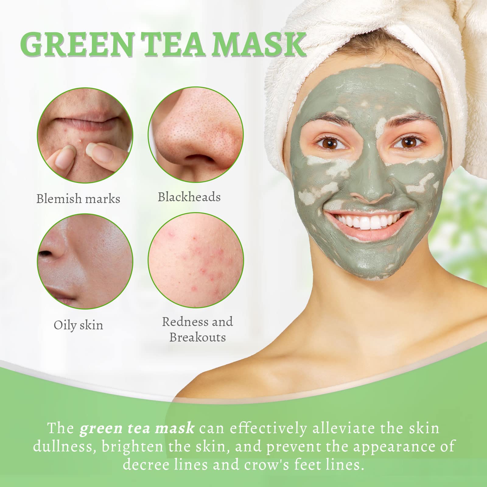 Foto 6 pulgar | Máscara De Arcilla Anai Rui Con Té Verde, Limpieza Profunda Sin Poros Con Aloe, 100 Ml - Venta Internacional.