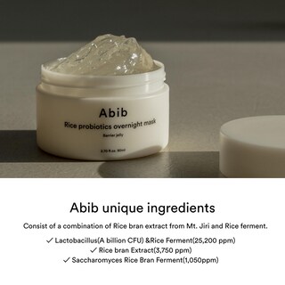 Foto 5 | Mascarilla Nocturna Abib Rice Probiotics Barrier Jelly 80 Ml - Venta Internacional.