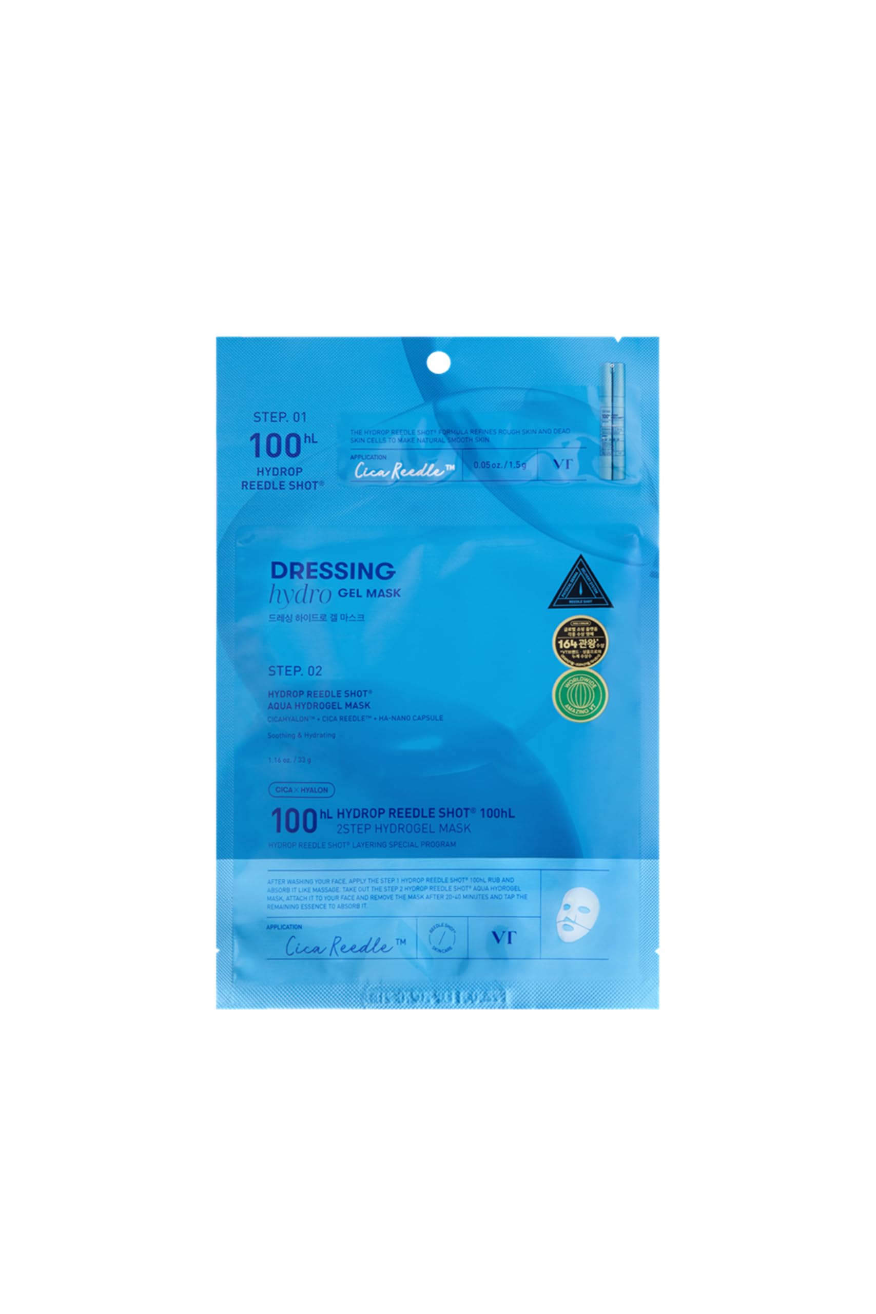 Foto 2 pulgar | Máscara De Hidrogel Vt Cosmetics Hydrop Reedle Shot 100 Hl X4 - Venta Internacional.
