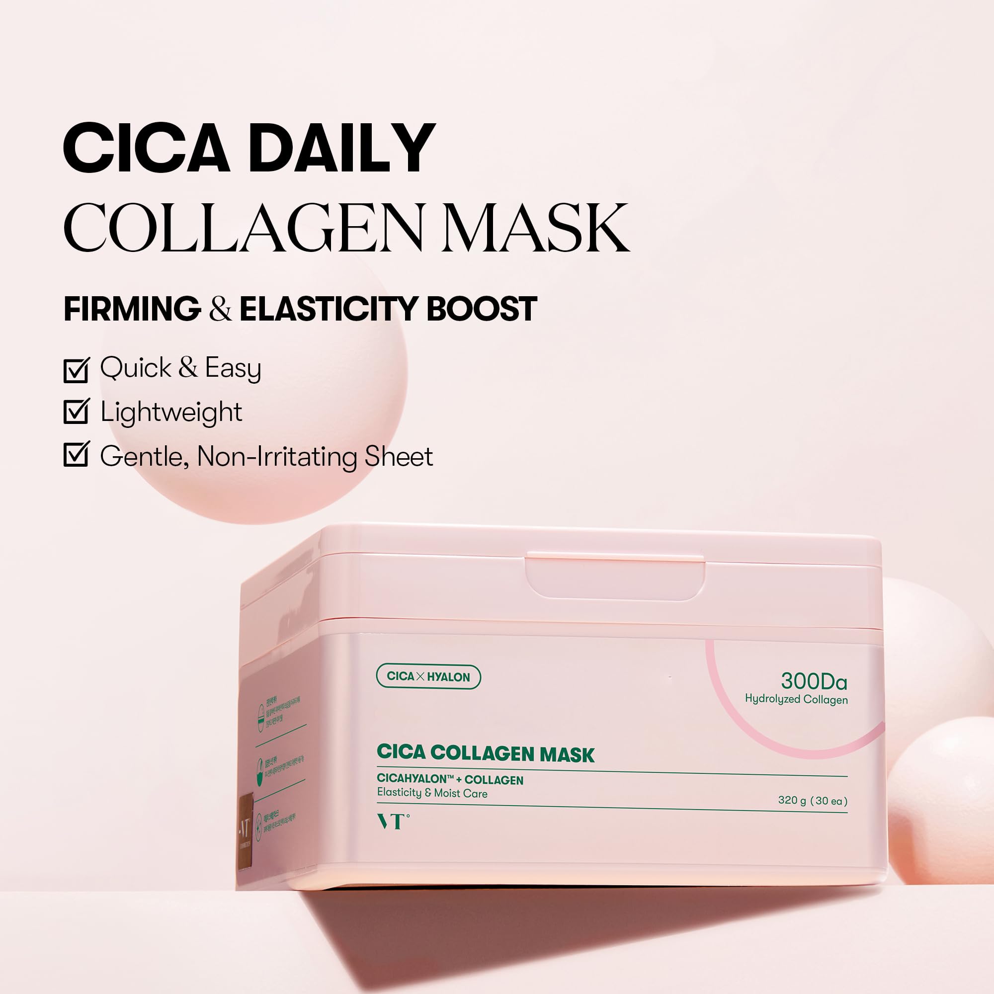 Foto 3 pulgar | Mascarilla Vt Cosmetics Cica Collagen Daily, 30 Hojas - Venta Internacional.
