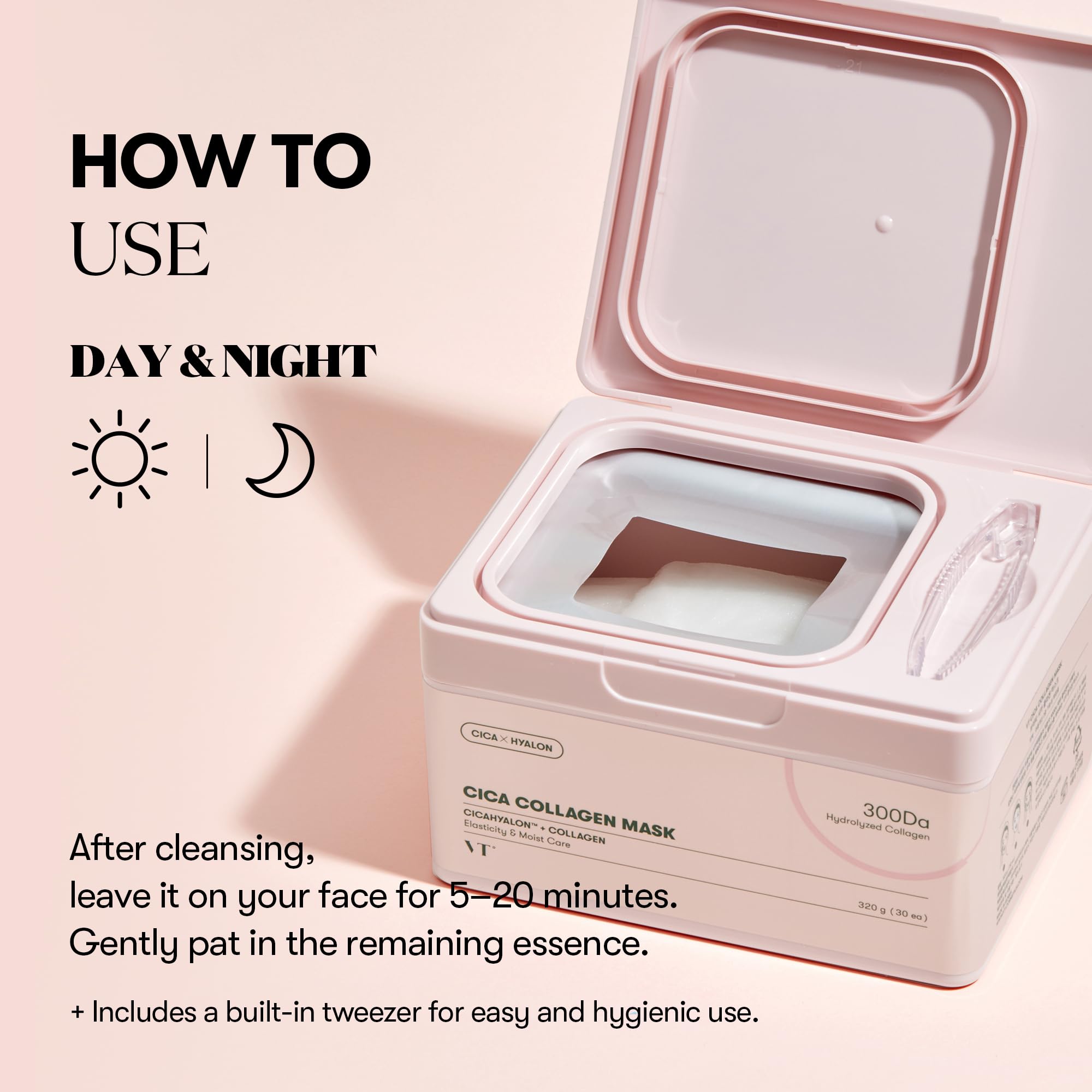 Foto 6 pulgar | Mascarilla Vt Cosmetics Cica Collagen Daily, 30 Hojas - Venta Internacional.