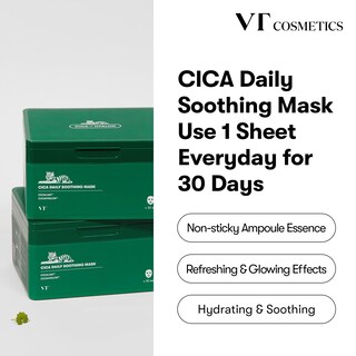 Foto 2 | Mascarilla Facial Vt Cosmetics Daily Soothing 30ea Cica - Venta Internacional.