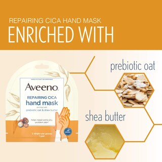 Foto 5 | Máscara De Manos Aveeno Repair Cica Con Avena Prebiótica Y Karité, 6 Veces - Venta Internacional.