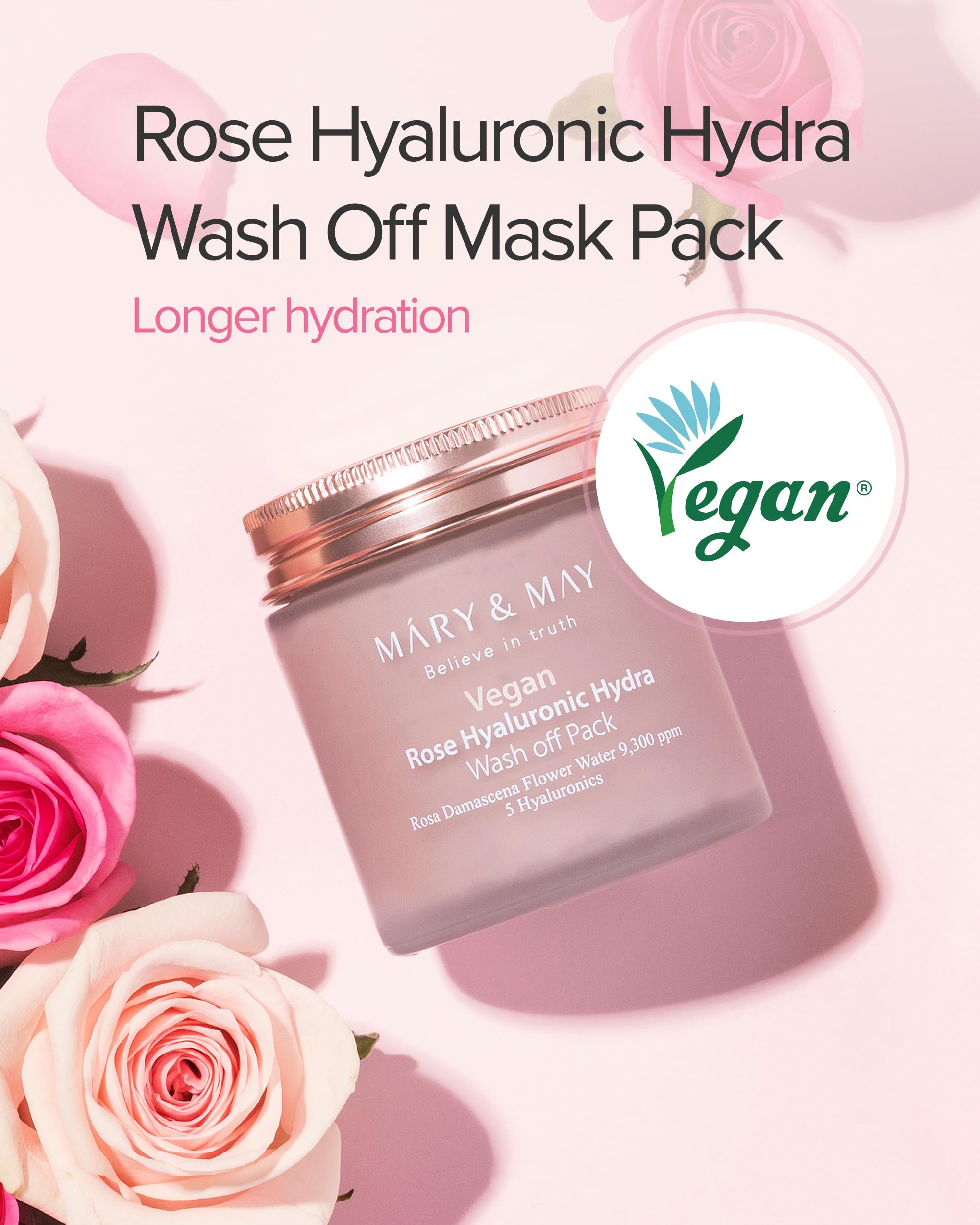 Foto 3 pulgar | Mascarilla Wash Off Mary&may Vegan Rose Hydra Hydra 125g - Venta Internacional.