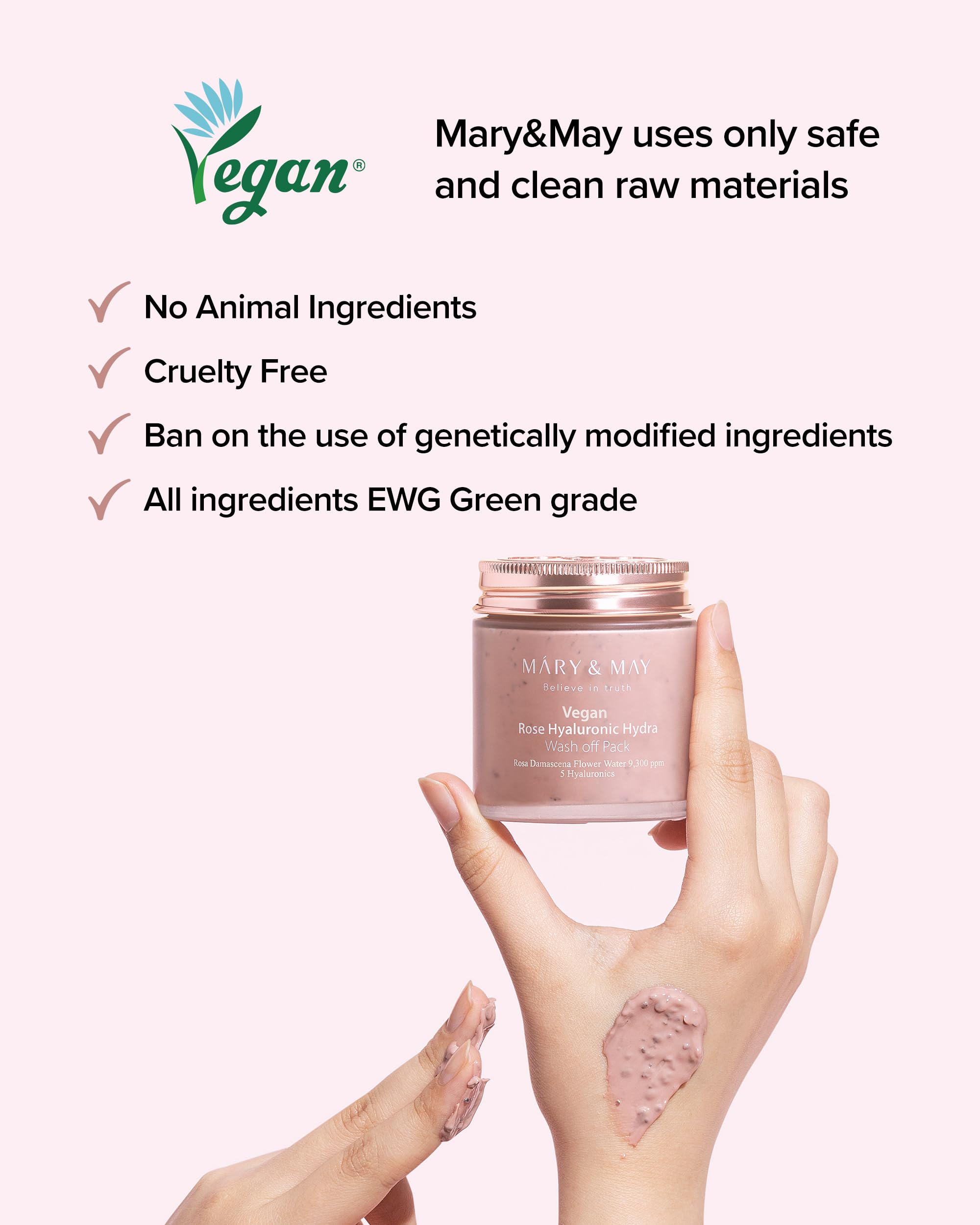 Foto 6 | Mascarilla Wash Off Mary&may Vegan Rose Hydra Hydra 125g - Venta Internacional.