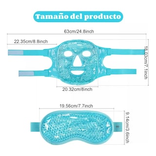Foto 2 | Mascarilla Facial Y Antifaz De Gel Para Ojos Eo Safe Imports Esi-19770 Azul