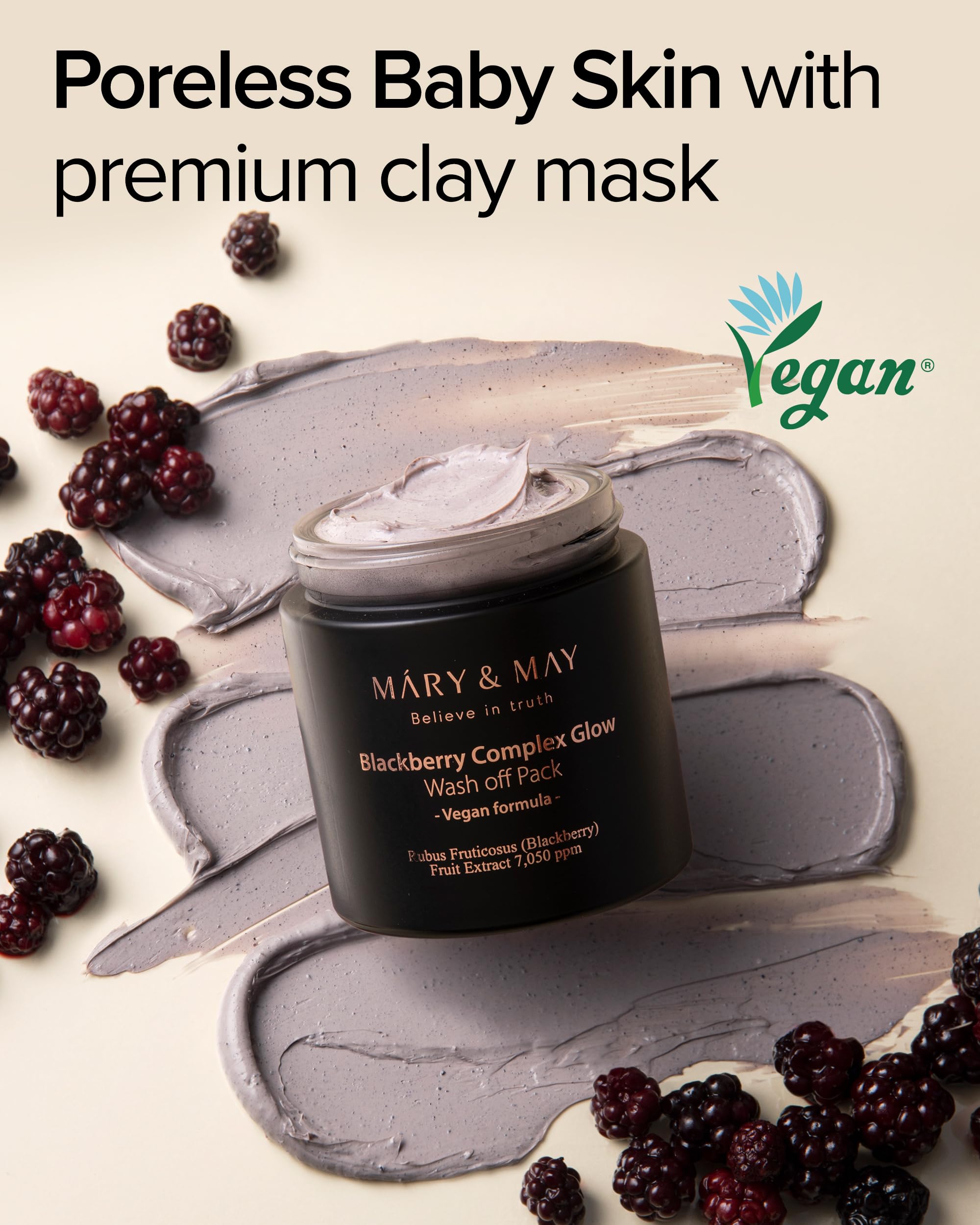 Foto 3 pulgar | Mascarilla Wash Off Mary&may Vegan Blackberry Complex 125 Ml - Venta Internacional.