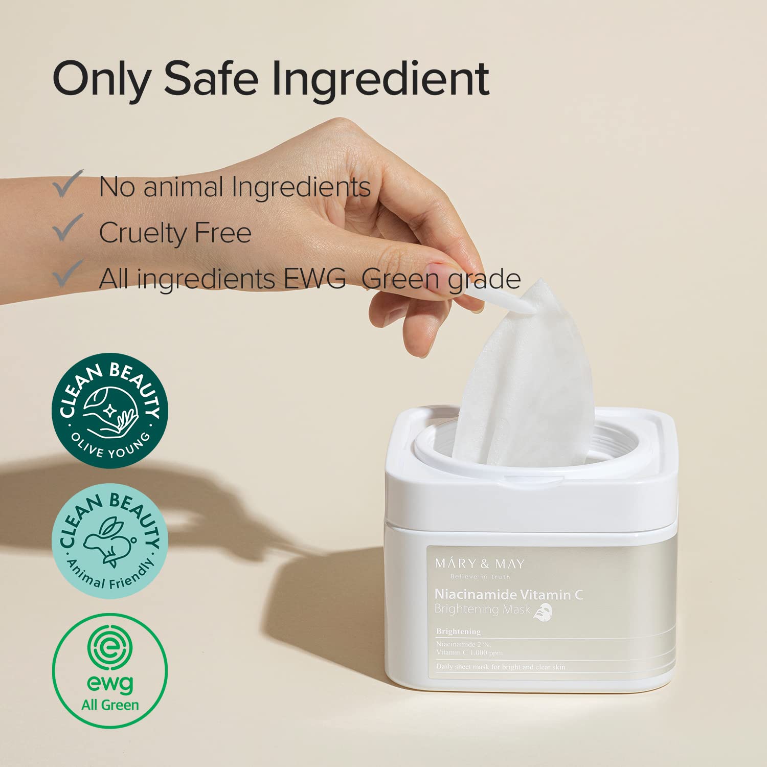 Foto 6 | Mascarilla Facial Mary&may, Niacinamida Y Vitamina C, Iluminadora, 30 Hojas - Venta Internacional.