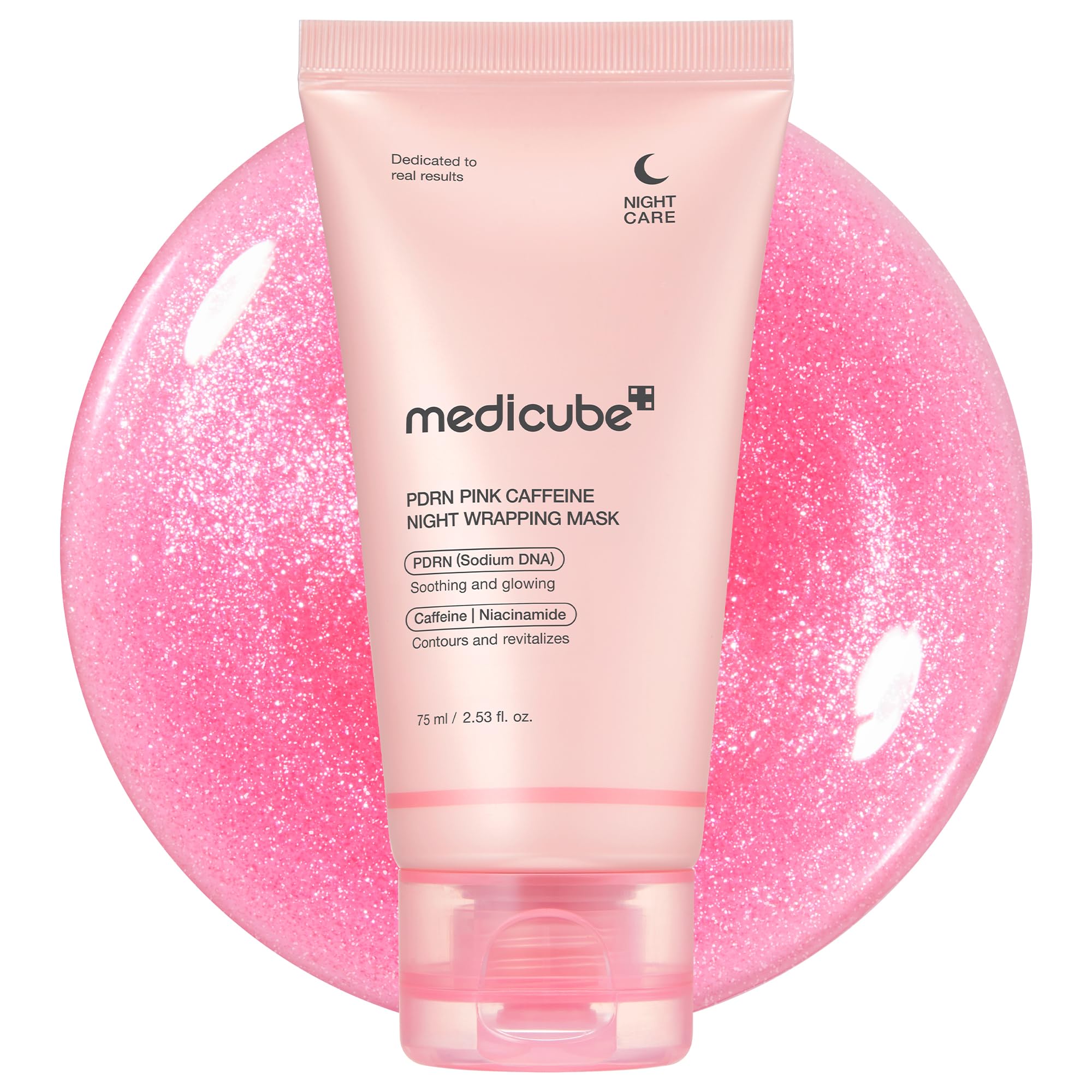 Mascarilla Facial Medicube Pdrn Con Cafeína, Envoltura Nocturna Y Exfoliante - Venta Internacional.