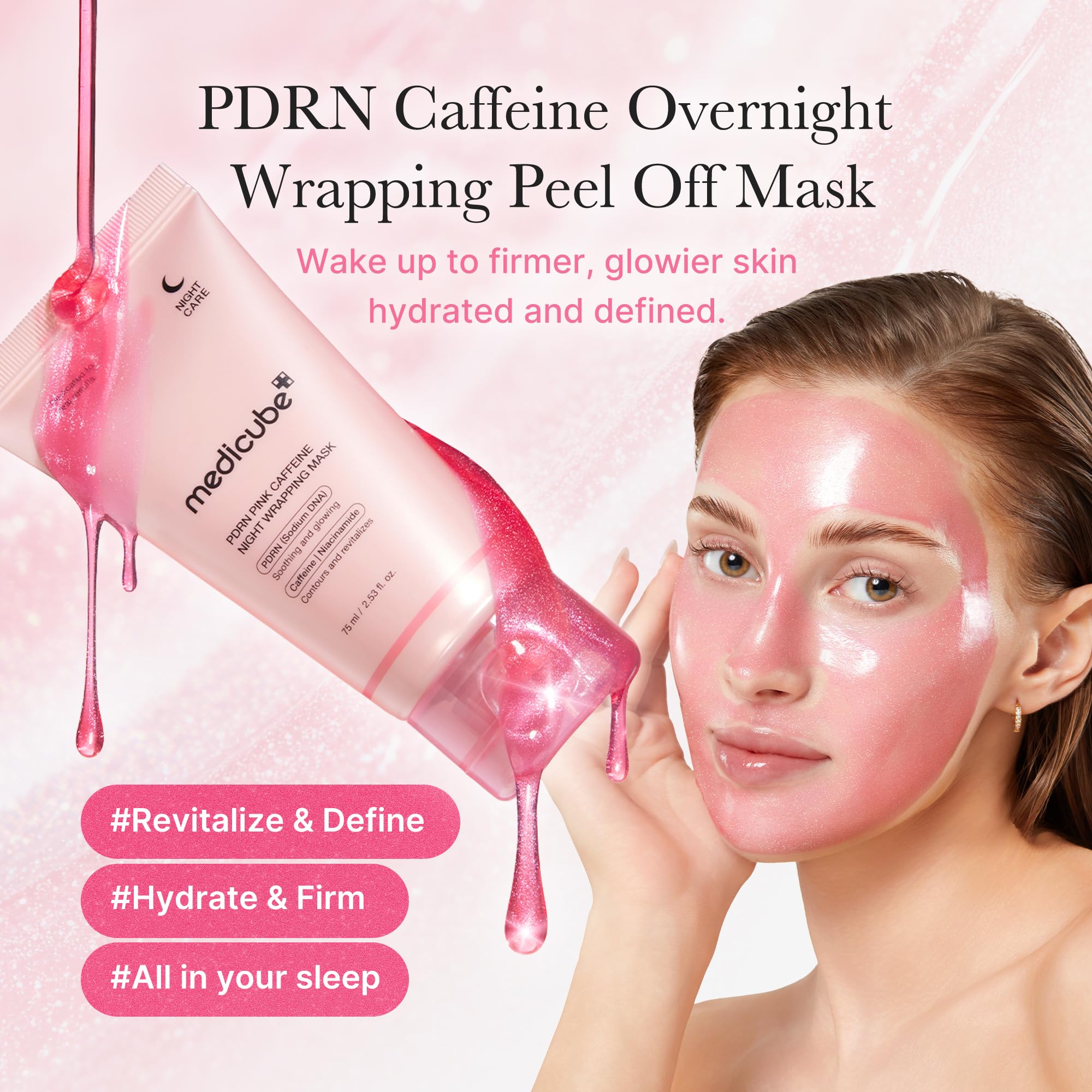 Foto 4 pulgar | Mascarilla Facial Medicube Pdrn Con Cafeína, Envoltura Nocturna Y Exfoliante - Venta Internacional.