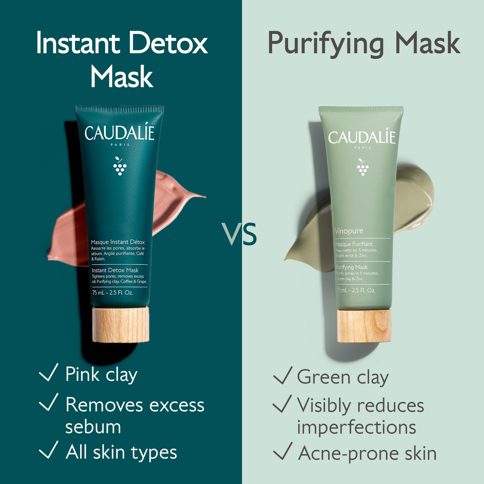 Foto 6 pulgar | Mascarilla Facial Caudalie Instant Detox Minimizador De Poros 75 Ml - Venta Internacional.