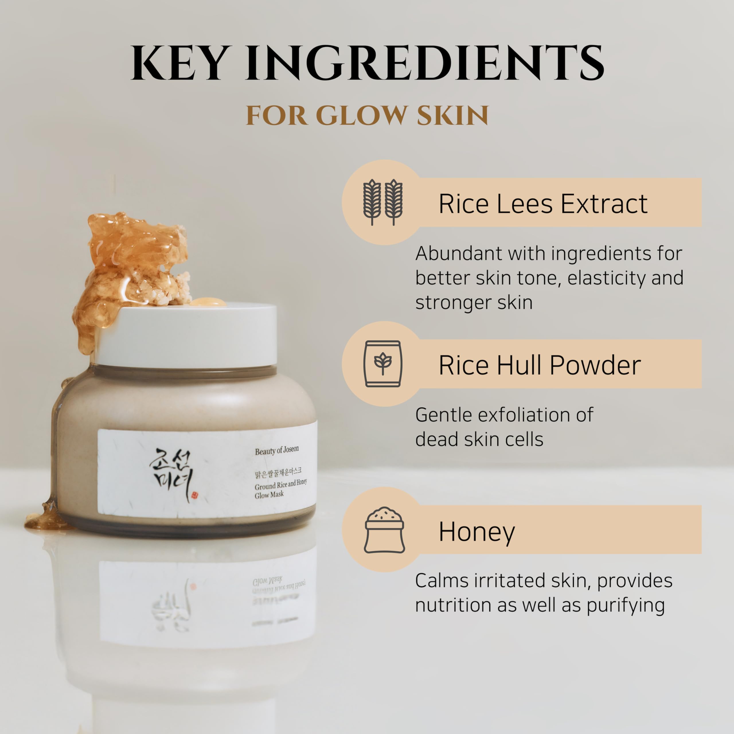 Foto 5 pulgar | Mascarilla Facial Beauty Of Joseon, Arroz Molido Y Miel, 150 Ml - Venta Internacional.