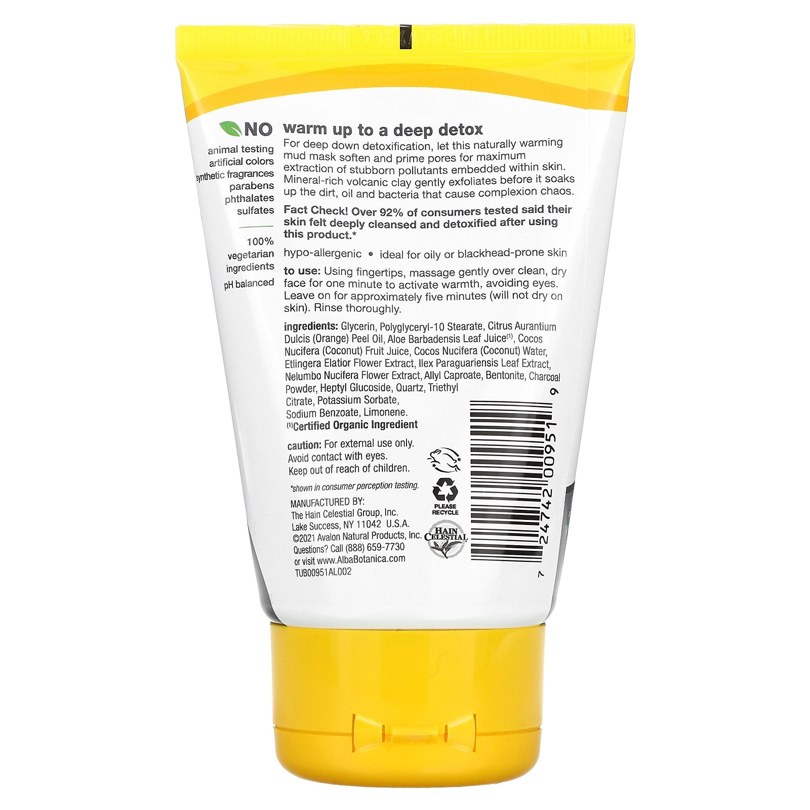 Foto 3 pulgar | Máscara De Belleza Alba Botanica Hawaiian Detox Warming Mud 120 Ml - Venta Internacional.