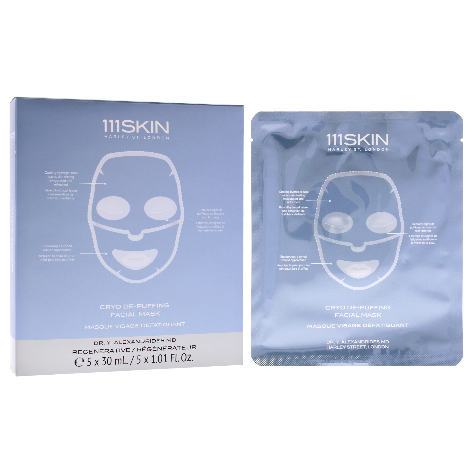 Foto 4 pulgar | Mascarilla Facial 111skin Cryo De-puffing Energy Unisex, 5 Piezas - Venta Internacional.