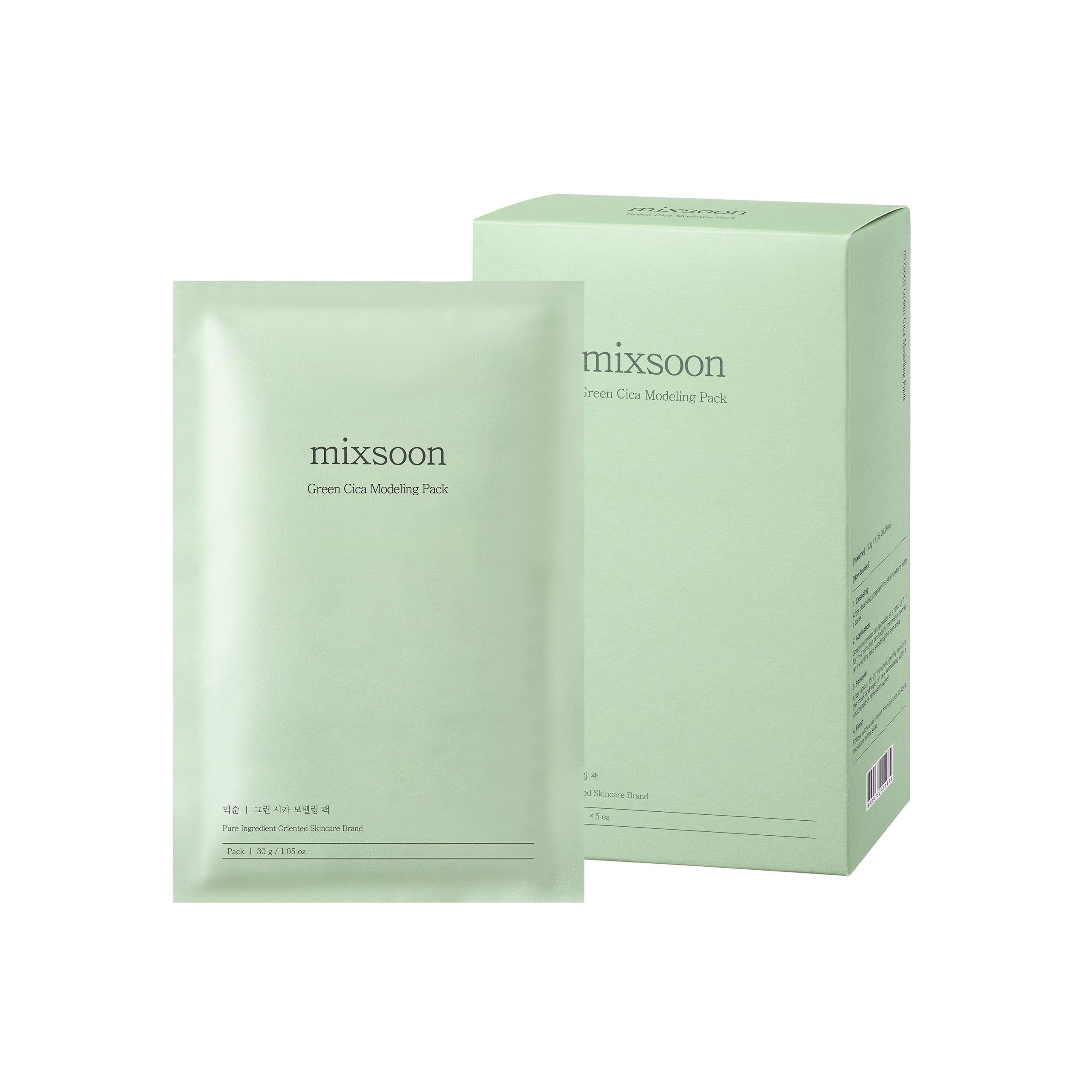 Pack De Modelado Mixsoon Green Cica Renew Version (5 Unidades) - Venta Internacional.