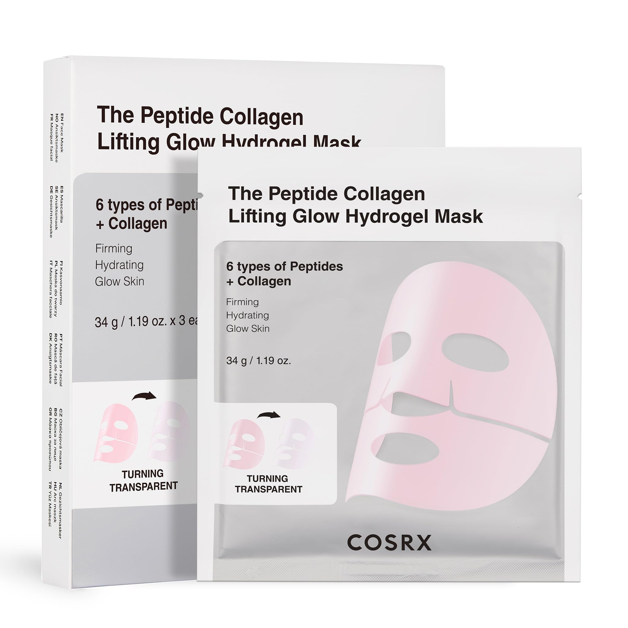 Foto 2 pulgar | Mascarilla Facial Cosrx The Peptide Collagen Lifting Glow X3 - Venta Internacional.