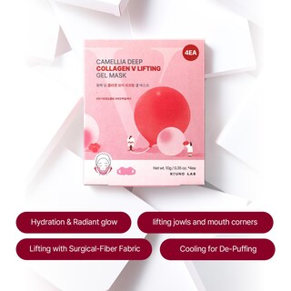 Foto 5 | Mascarilla De Gel Lifting V-line Round Lab Camellia Deep Collagen - Venta Internacional.