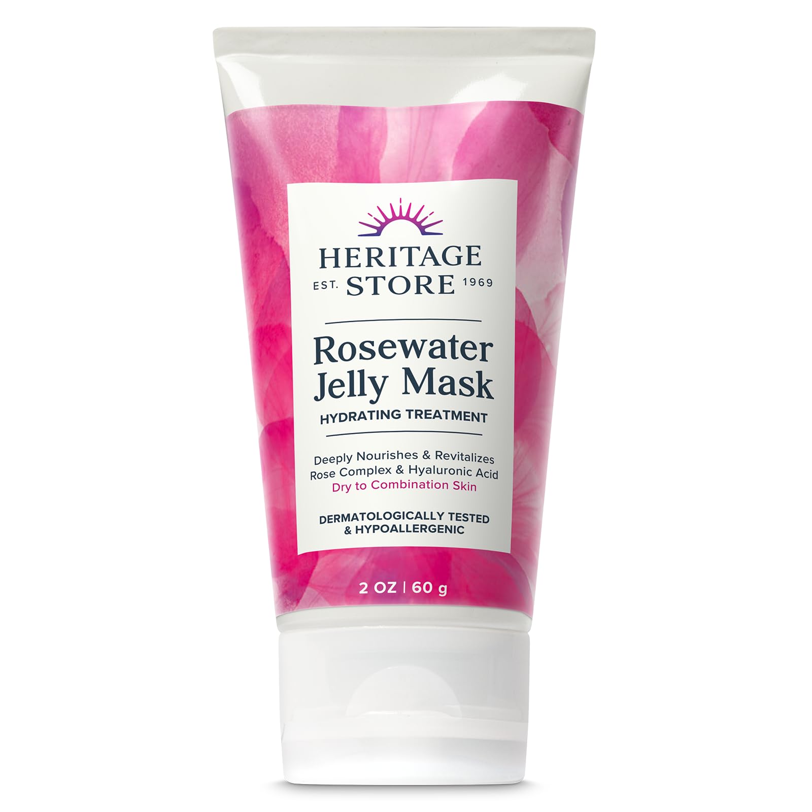 Mascarilla Facial Heritage Store, Gelatina Hidratante De Agua De Rosas, 60 Ml - Venta Internacional.