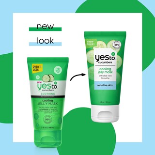 Foto 2 | Mascarilla De Gelatina Yes To Cucumber, Refrescante E Hidratante, 90 Ml, Vegana - Venta Internacional.