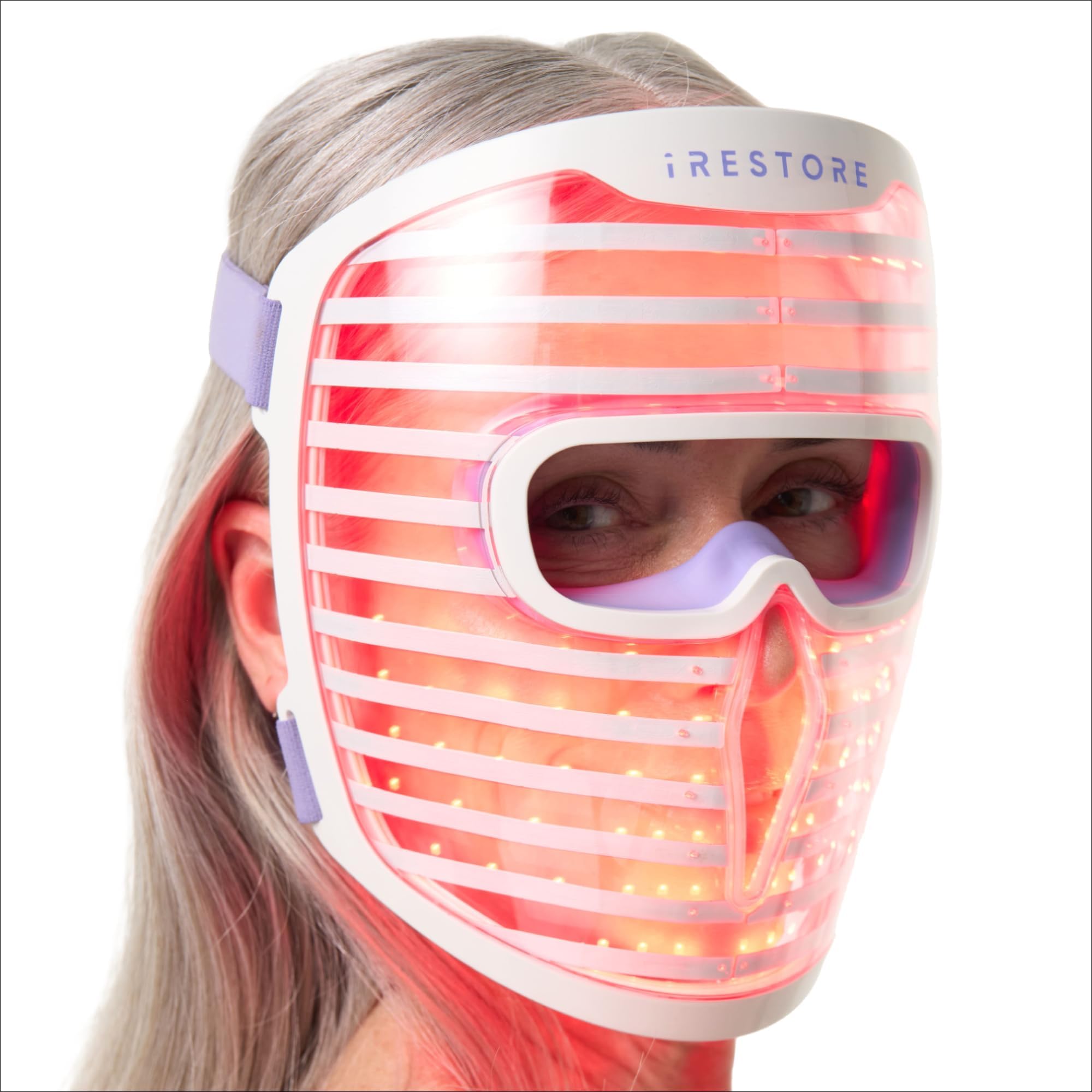Mascarilla Facial Led Light Therapy Irestore Con Azul, Infrarrojos Y Rojo - Venta Internacional.