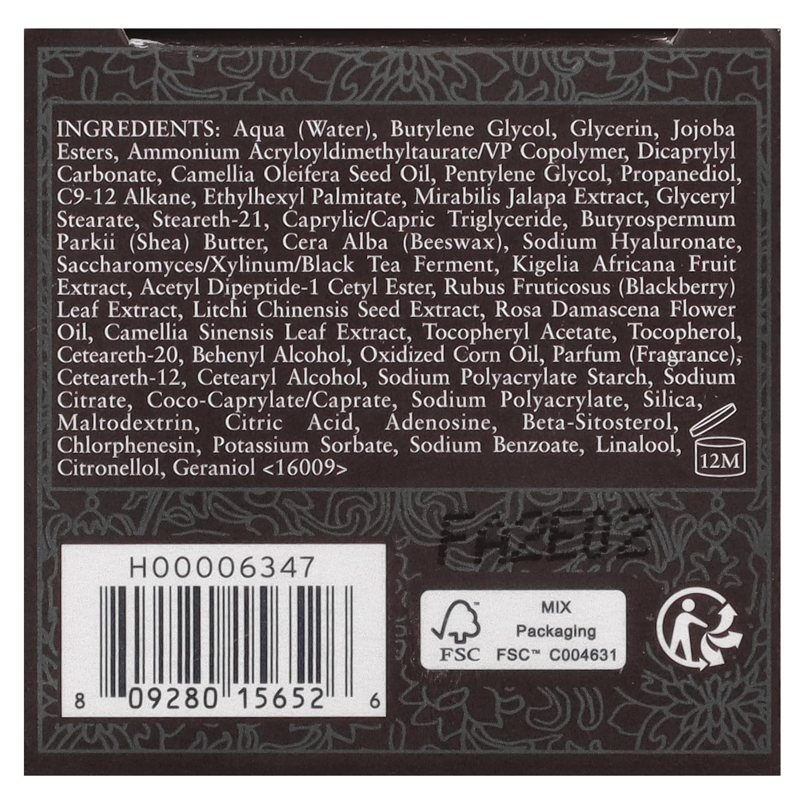 Foto 4 pulgar | Mascarilla Nocturna Reafirmante De Té Negro Fresco 30 Ml - Venta Internacional.