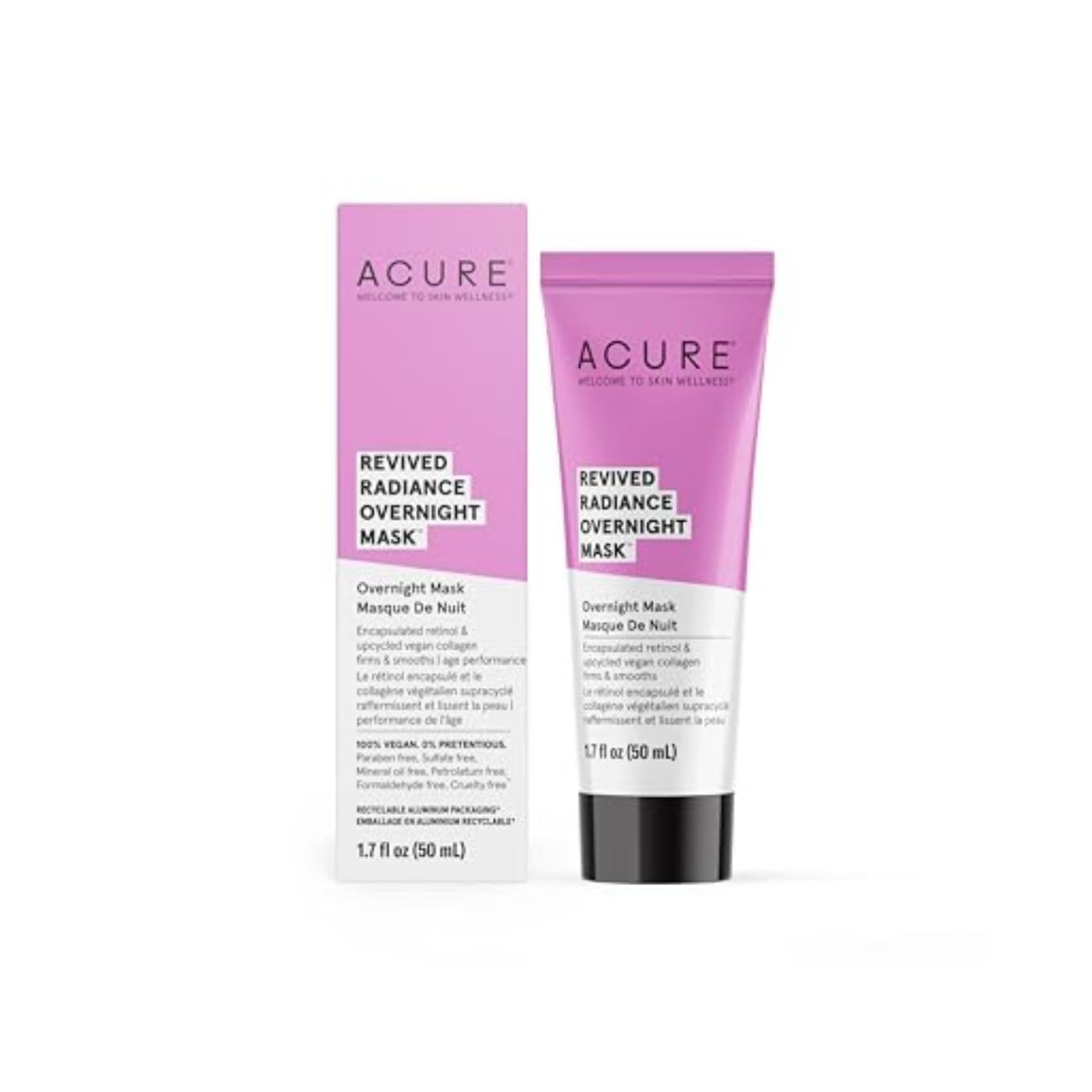 Mascarilla Nocturna Acure Revived Radiance 50 Ml Para Líneas Finas - Venta Internacional.
