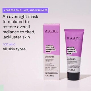 Foto 2 | Mascarilla Nocturna Acure Revived Radiance 50 Ml Para Líneas Finas - Venta Internacional.