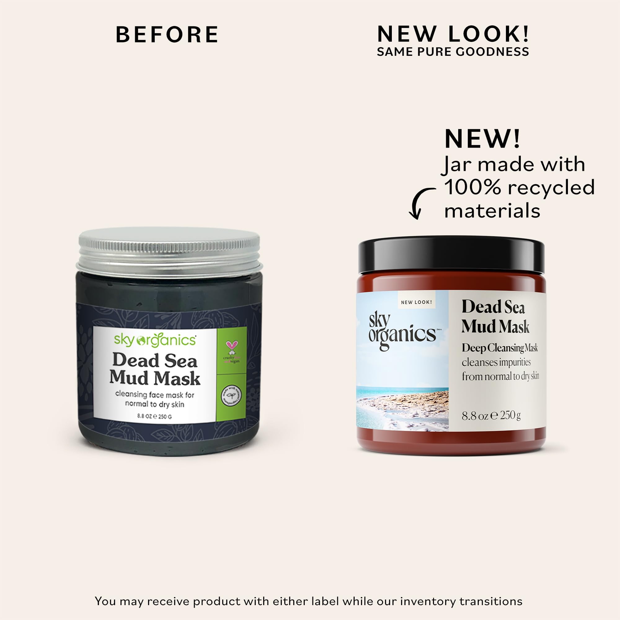 Foto 2 | Mascarilla Facial Sky Organics Dead Sea Mud Con Manteca De Karité 240 Ml - Venta Internacional.