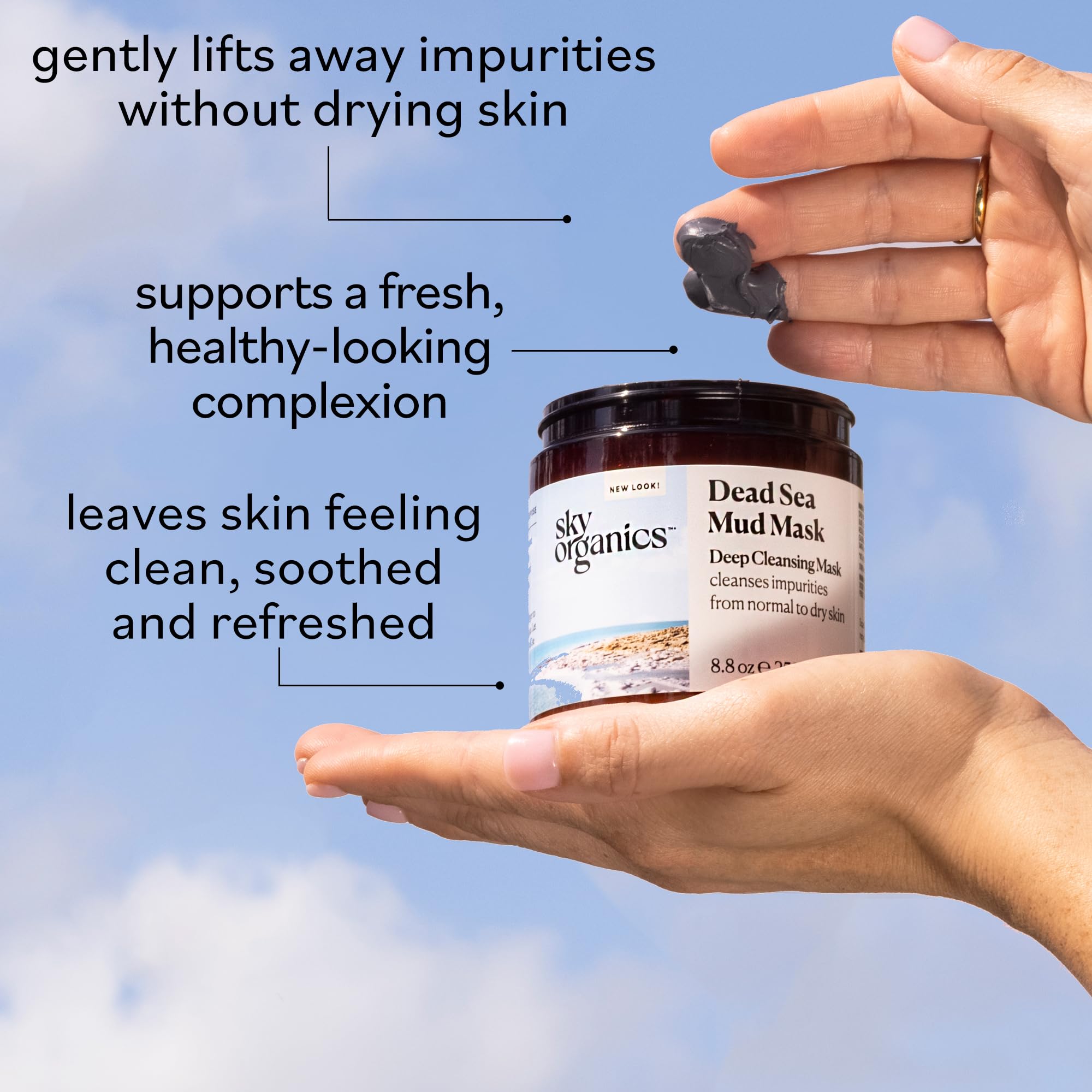 Foto 5 pulgar | Mascarilla Facial Sky Organics Dead Sea Mud Con Manteca De Karité 240 Ml - Venta Internacional.