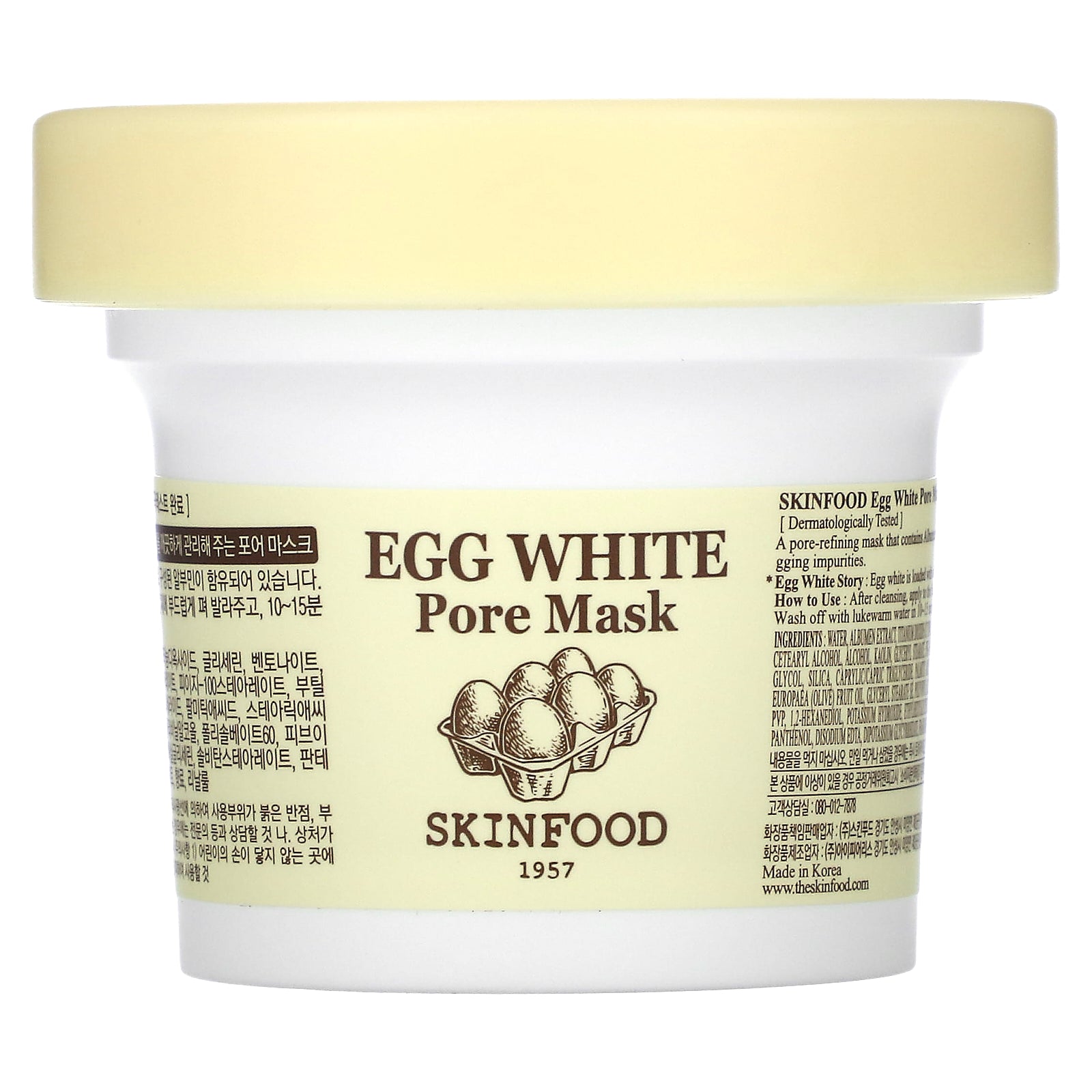 Foto 2 pulgar | Mascarilla Facial Skinfood Máscara De Poros De Clara De Huevo 125g - Venta Internacional.