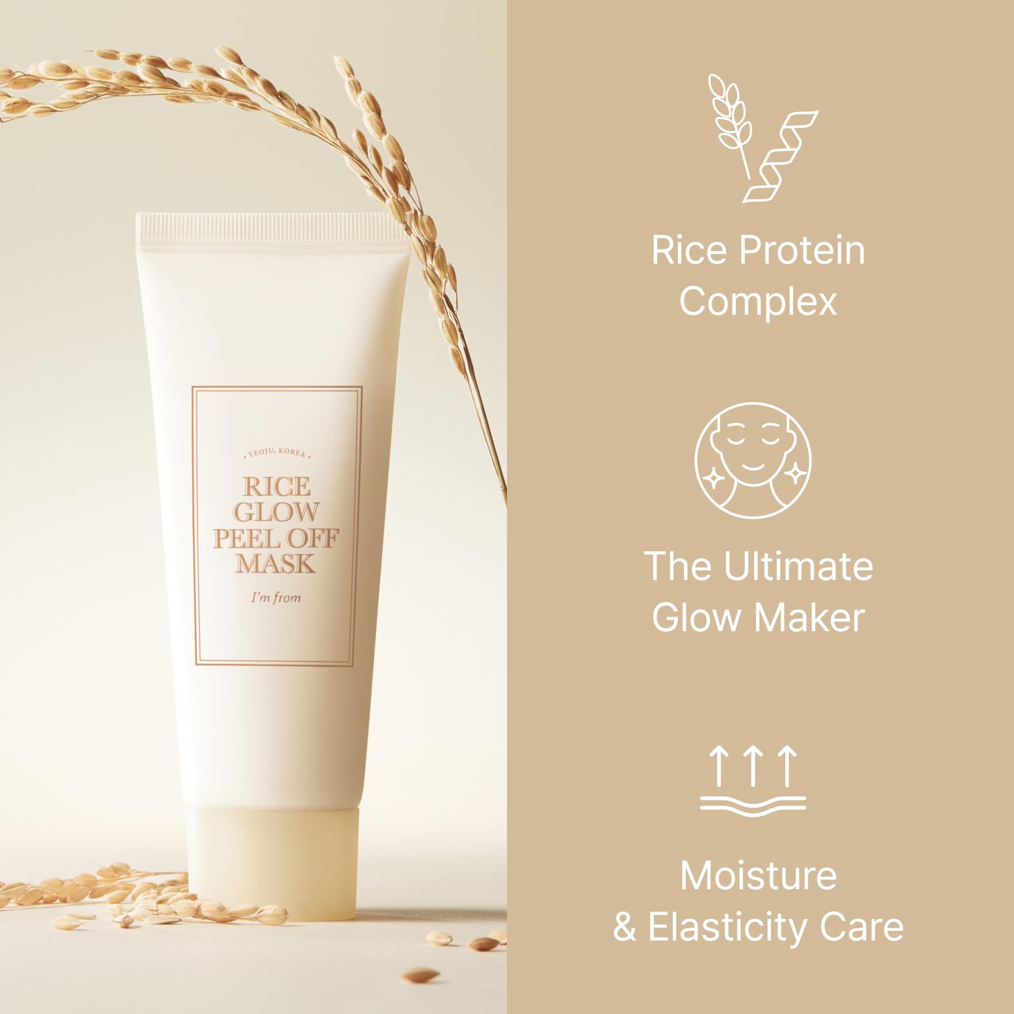Foto 3 pulgar | Mascarilla Exfoliante I'm From Rice Glow  73 Ml  Con Complejo De Proteína De Arroz - Venta Internacional.