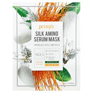 Foto 2 | Mascarilla De Belleza En Suero Petitfee Silk Amino 25 Ml Para Arrugas 10 Hojas - Venta Internacional.
