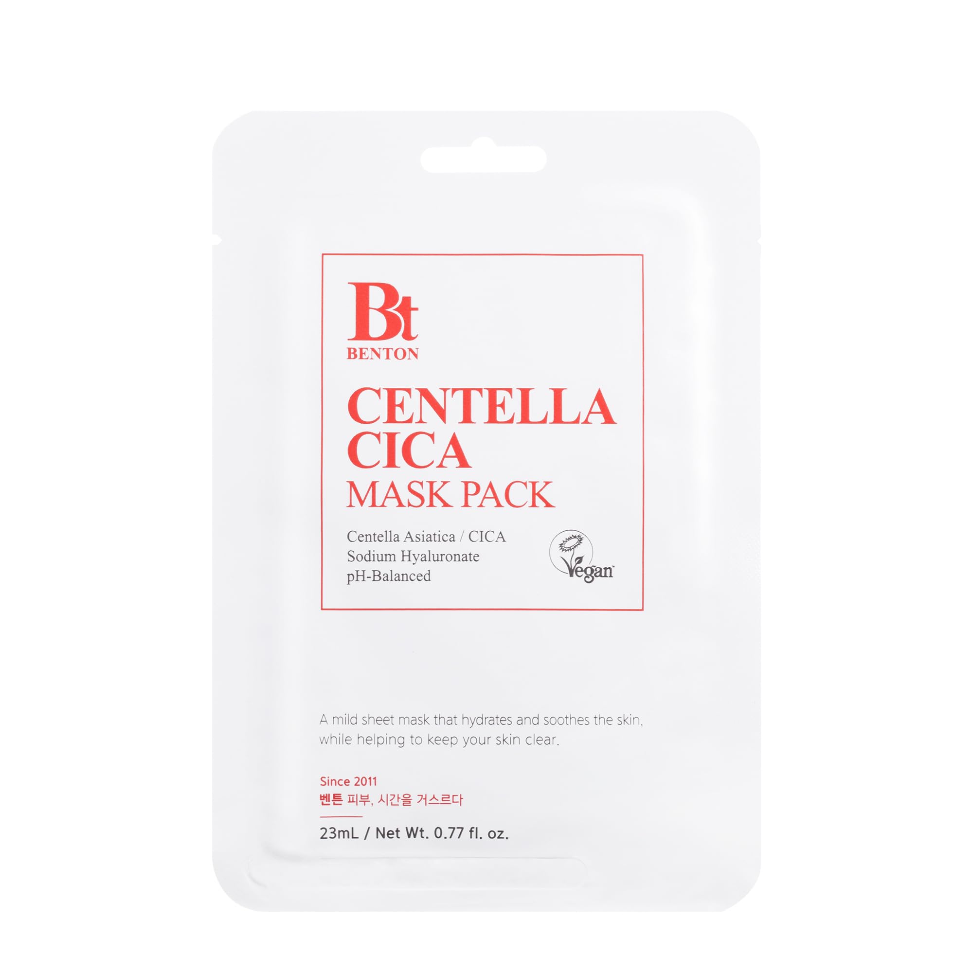 Foto 2 pulgar | Mascarilla Facial Benton Centella Mask Pack Coreana Con Sérum De Centella Y Ácido Hialurónico  10 Hojas - Venta