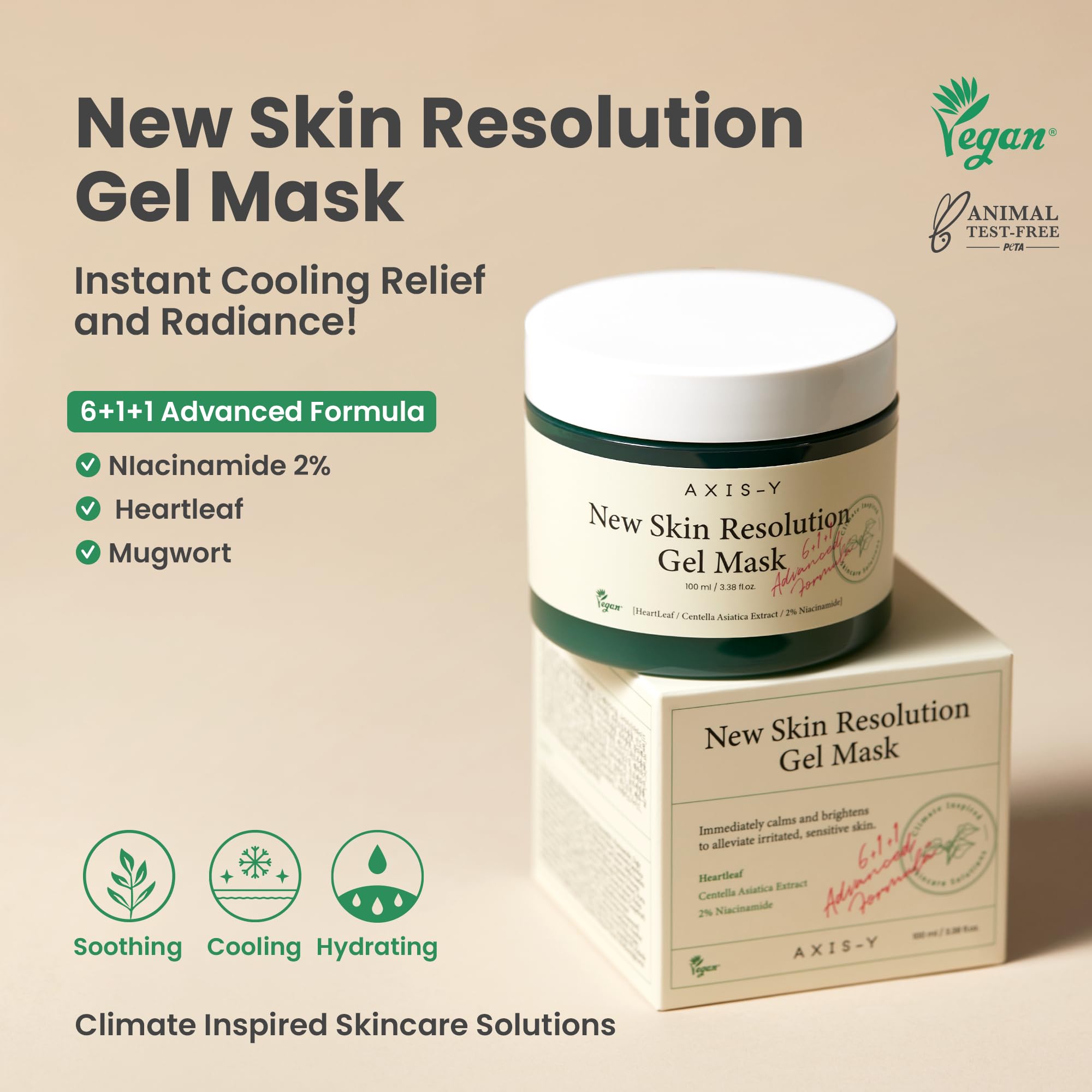 Foto 3 pulgar | Mascarilla Facial Axis-y New Skin Resolution Gel Mugwort 100 Ml - Venta Internacional.