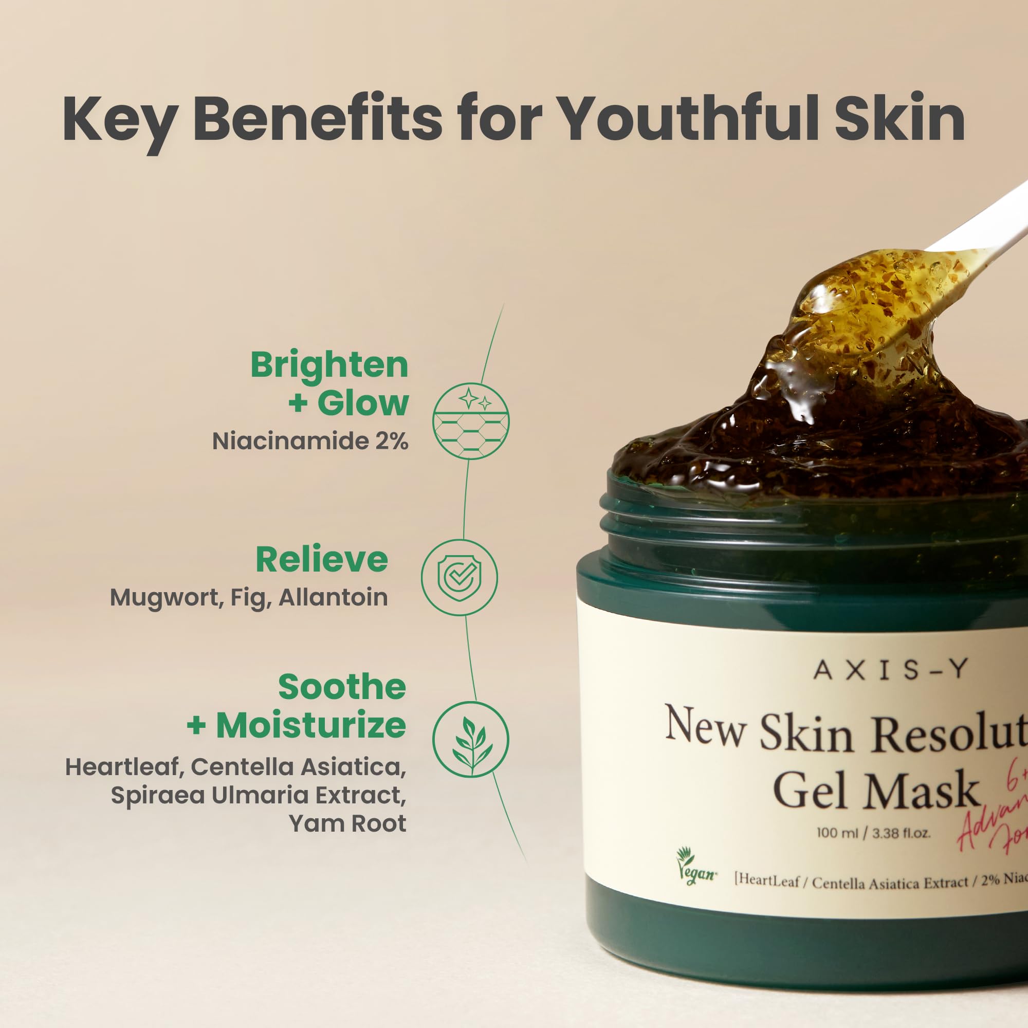 Foto 5 pulgar | Mascarilla Facial Axis-y New Skin Resolution Gel Mugwort 100 Ml - Venta Internacional.