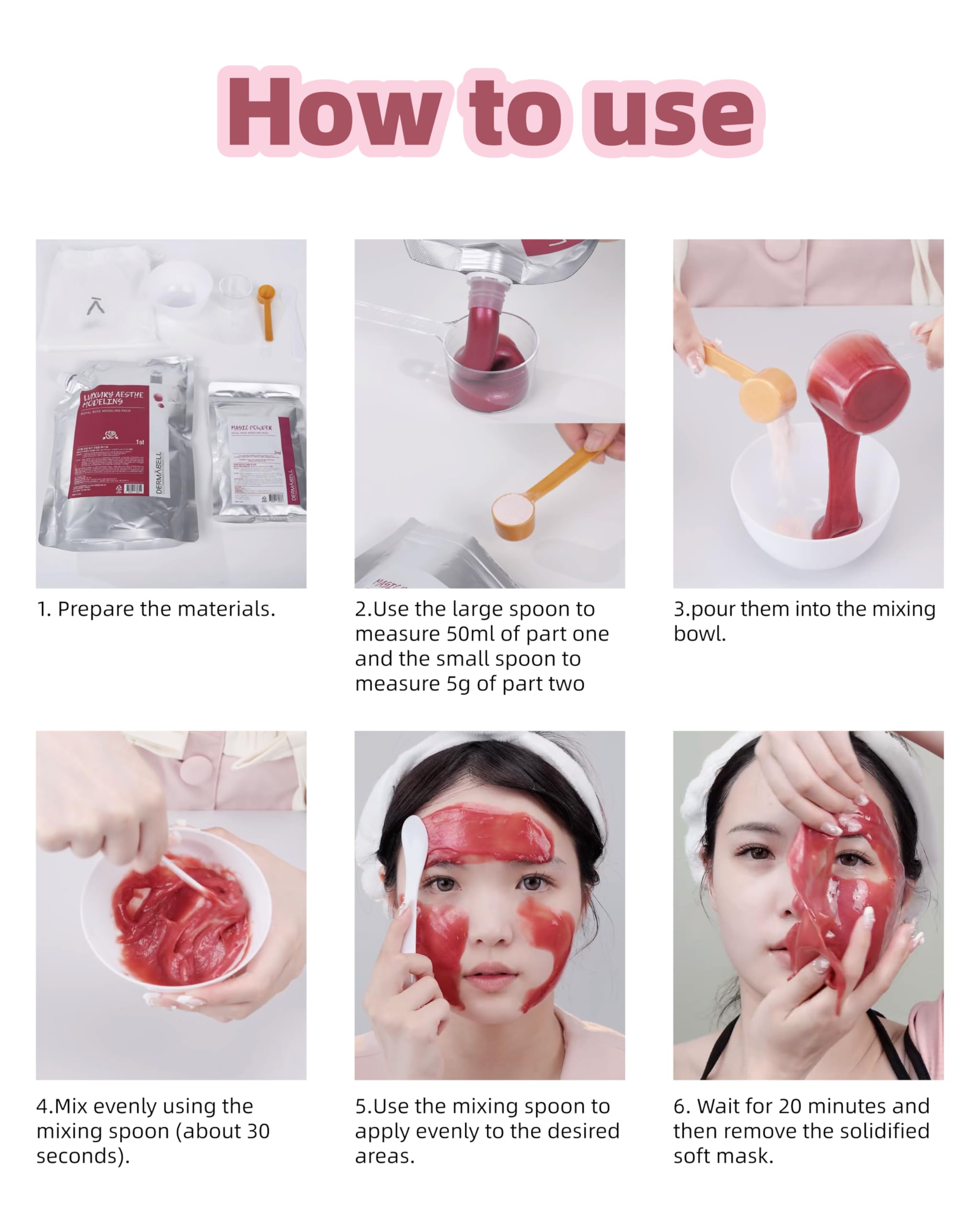 Foto 3 | Mascarilla Facial Dermabell Rose 150 Ml Premium Hydrating Korea - Venta Internacional.