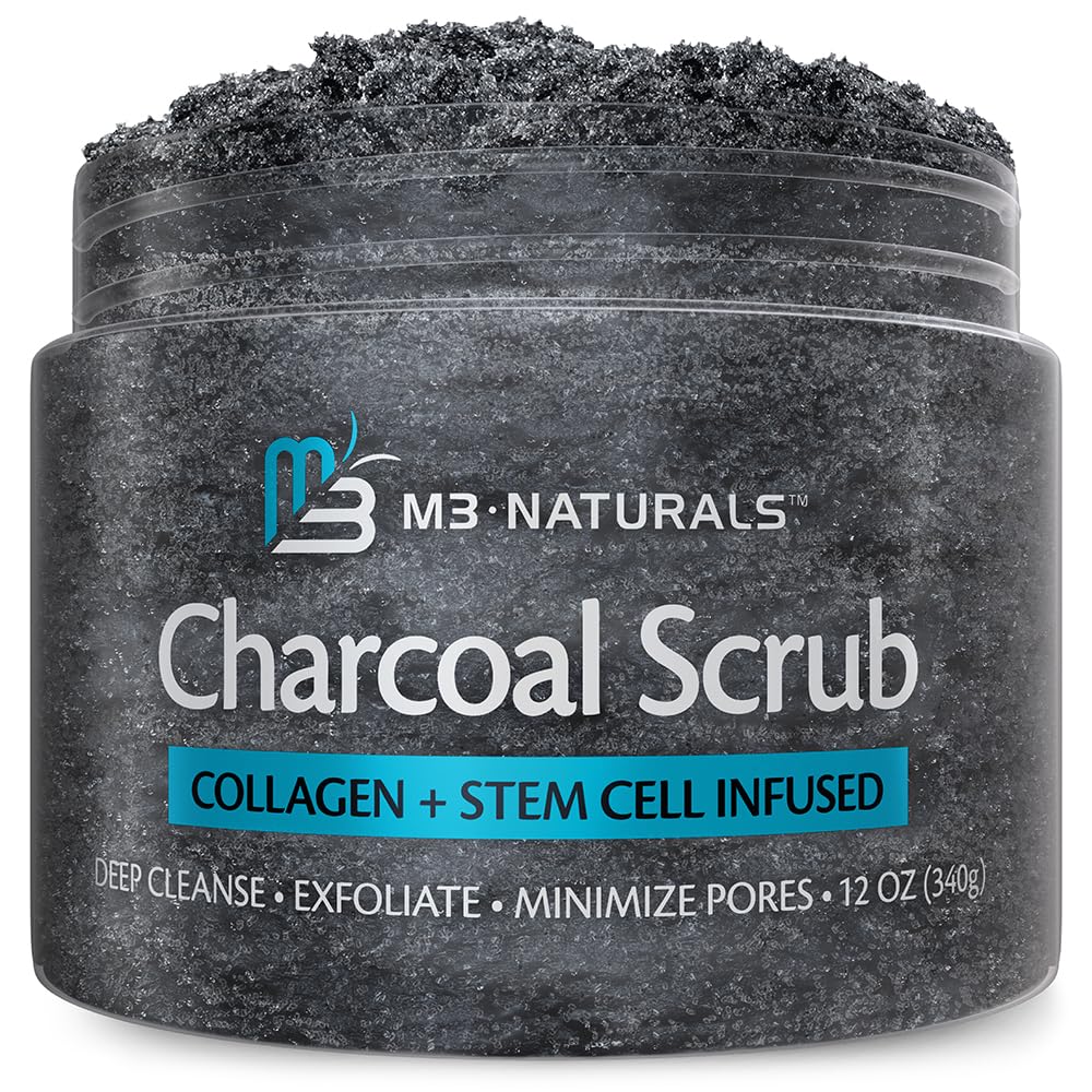 Foto 2 pulgar | Exfoliante Corporal Salt M3 Naturals Charcoal Con Colágeno Y Células Madre - Venta Internacional.