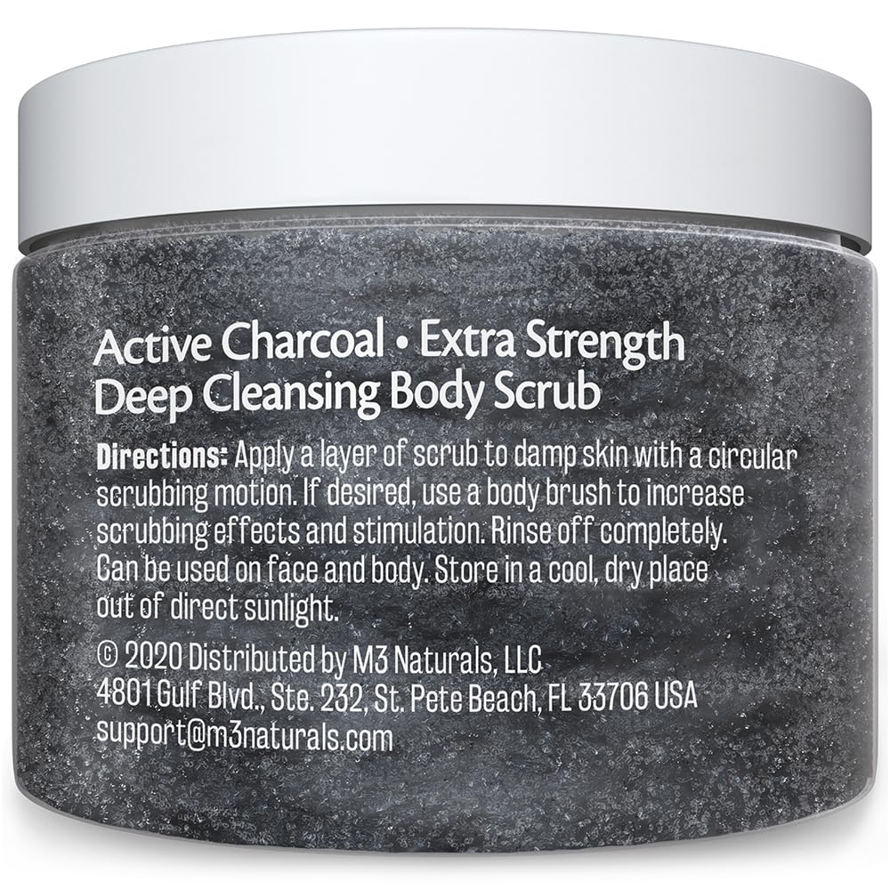 Foto 3 pulgar | Exfoliante Corporal Salt M3 Naturals Charcoal Con Colágeno Y Células Madre - Venta Internacional.