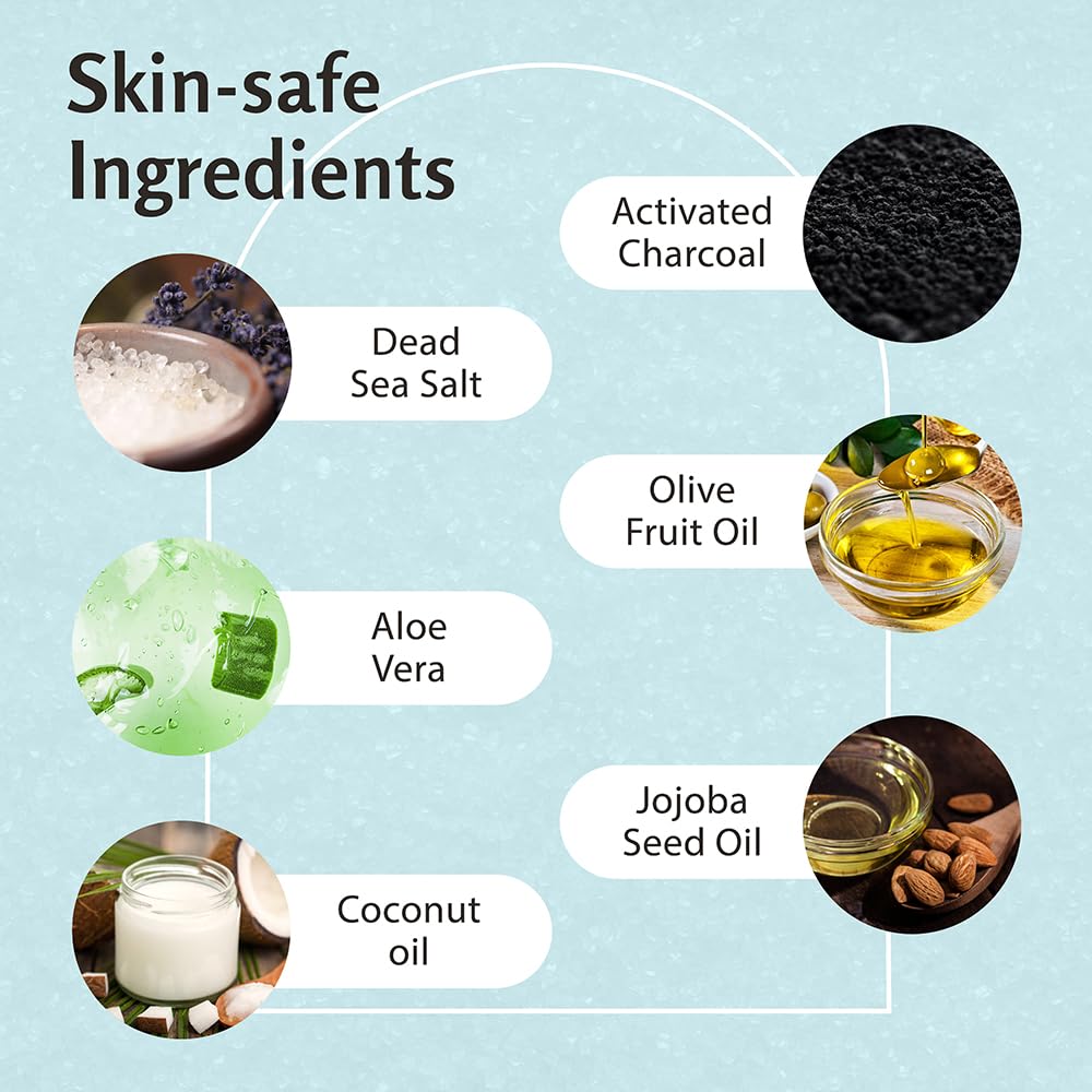 Foto 6 | Exfoliante Corporal Salt M3 Naturals Charcoal Con Colágeno Y Células Madre - Venta Internacional.