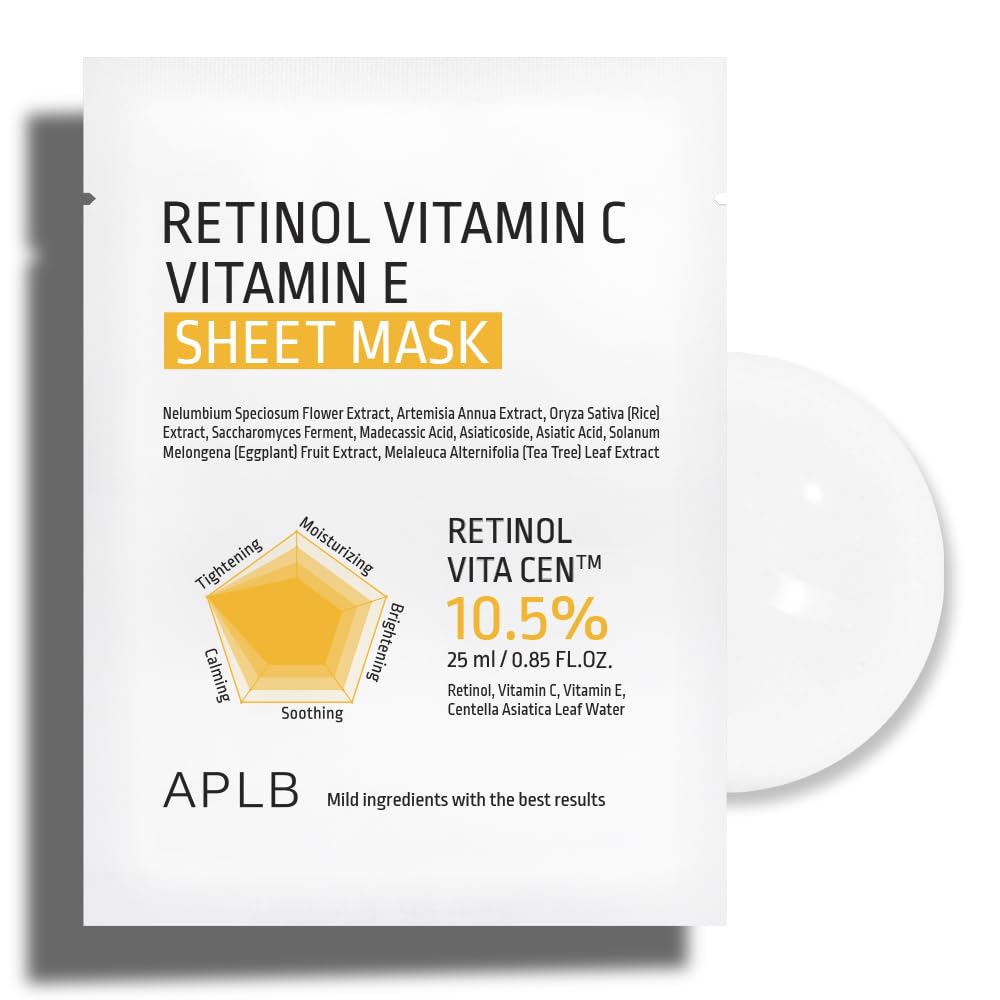 Foto 1 | Mascarilla Aplb Retinol Vita Cen™ 10 5% Con Vitamina C Y E  10 Unidades - Venta Internacional.