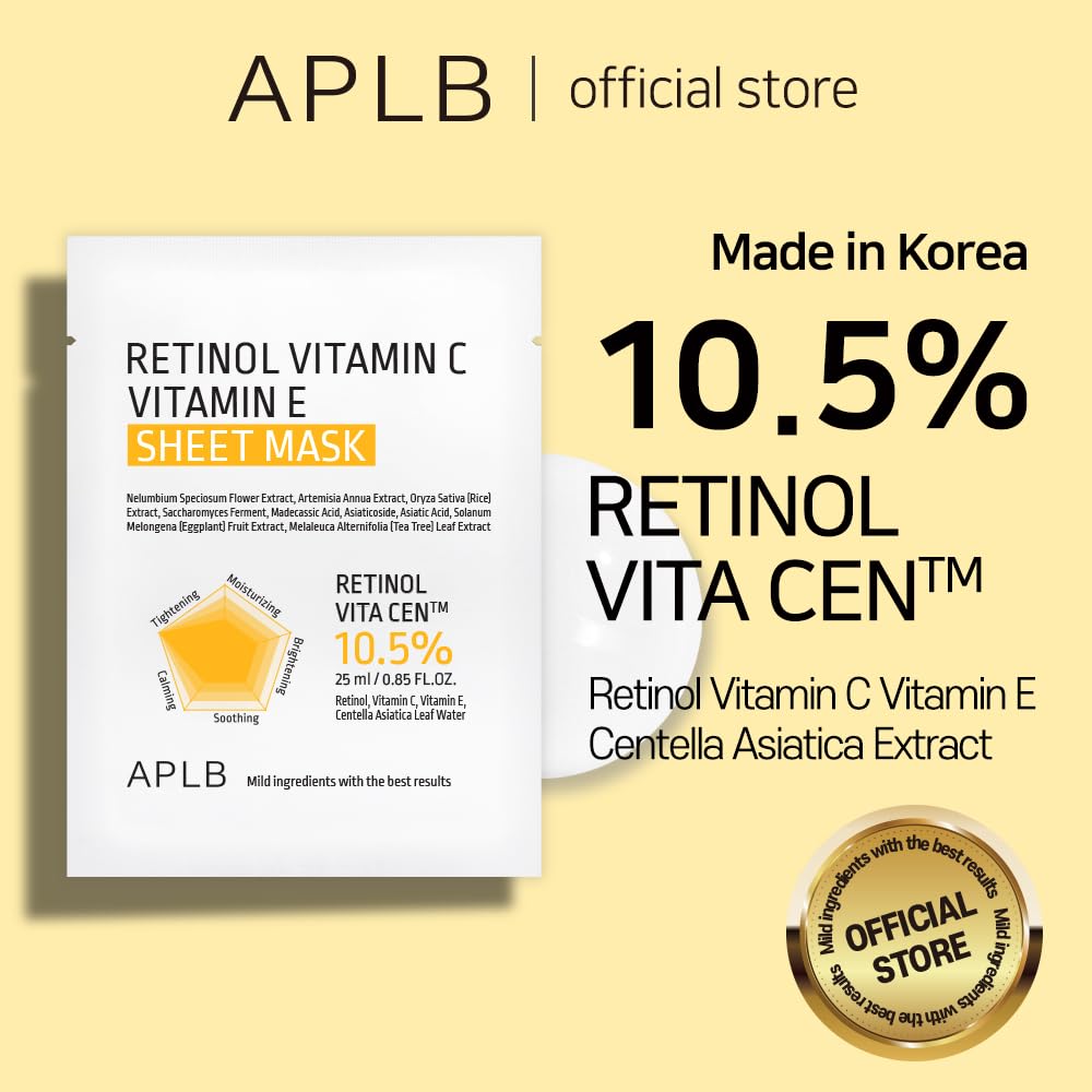 Foto 2 | Mascarilla Aplb Retinol Vita Cen™ 10 5% Con Vitamina C Y E  10 Unidades - Venta Internacional.