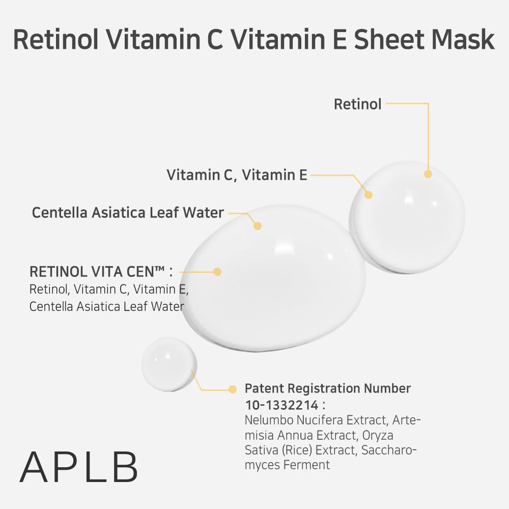 Foto 4 | Mascarilla Aplb Retinol Vita Cen™ 10 5% Con Vitamina C Y E  10 Unidades - Venta Internacional.