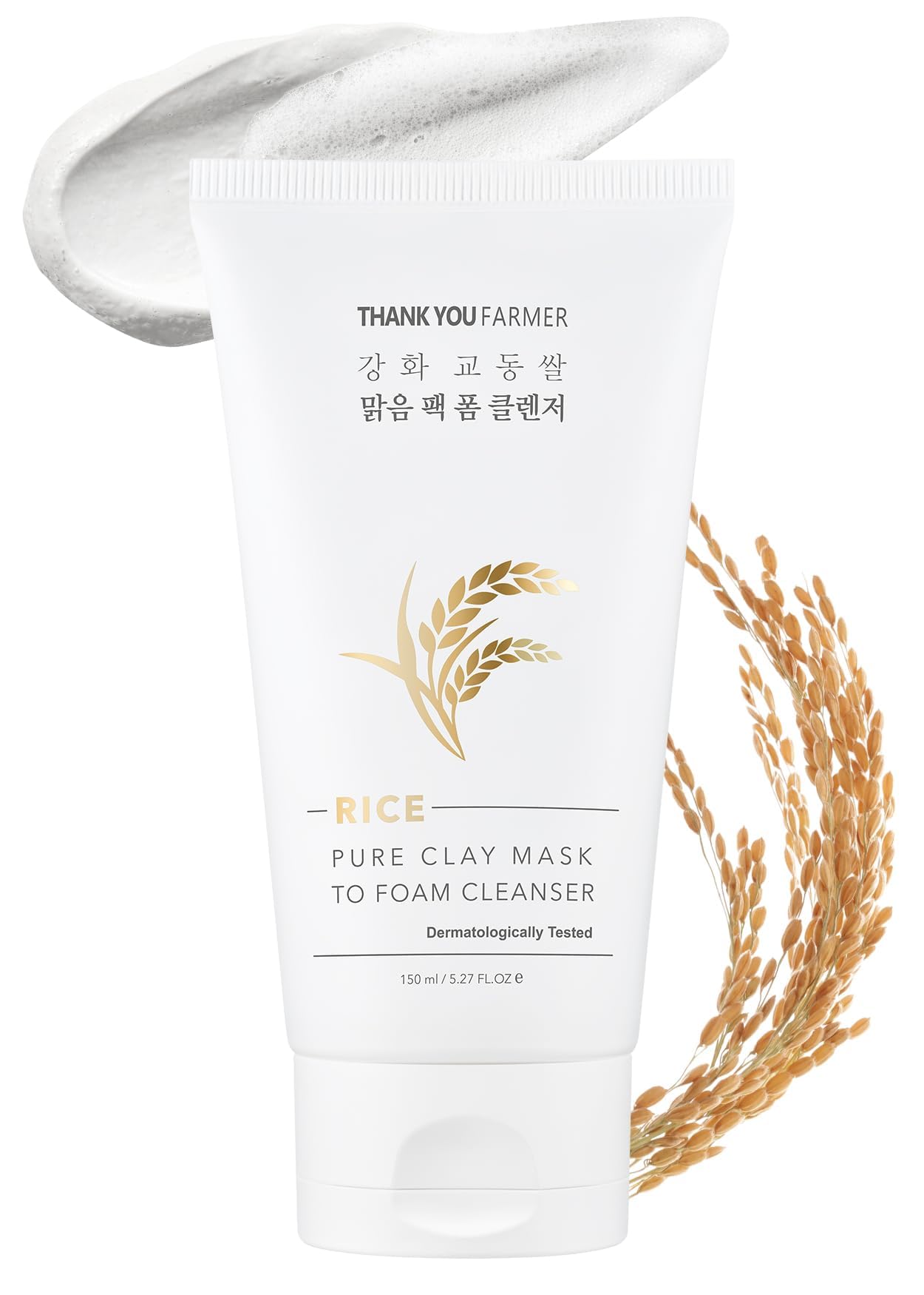 Foto 2 pulgar | Máscara De Arcilla Y Limpiador En Espuma Thankyou Farmer Rice Pure 150 Ml - Venta Internacional.