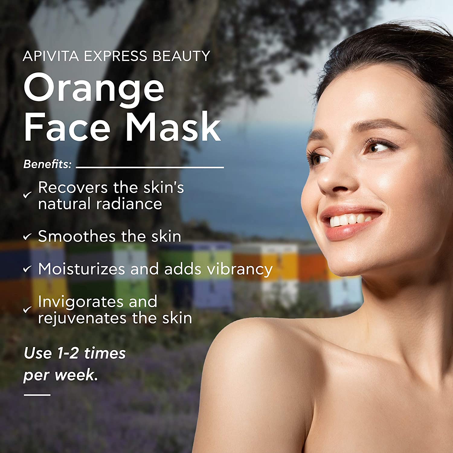 Foto 2 | Mascarilla Apivita Express Beauty con Células Madre de Naranja 12 Piezas de 8 ml C/U - Venta Internacional