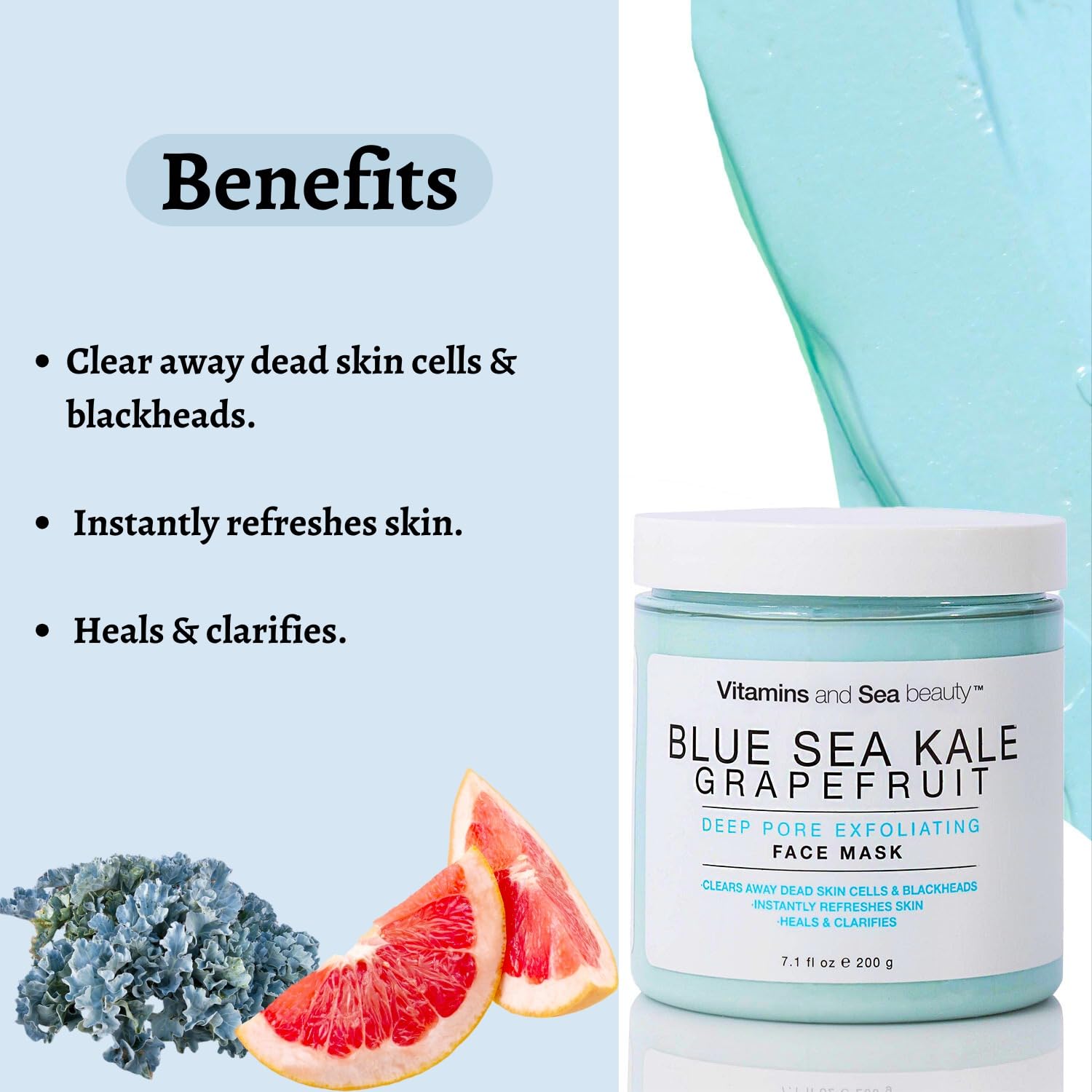 Foto 4 | Mascarilla Facial Exfoliante Vitaminas Y Belleza Marina 250 Ml - Venta Internacional.
