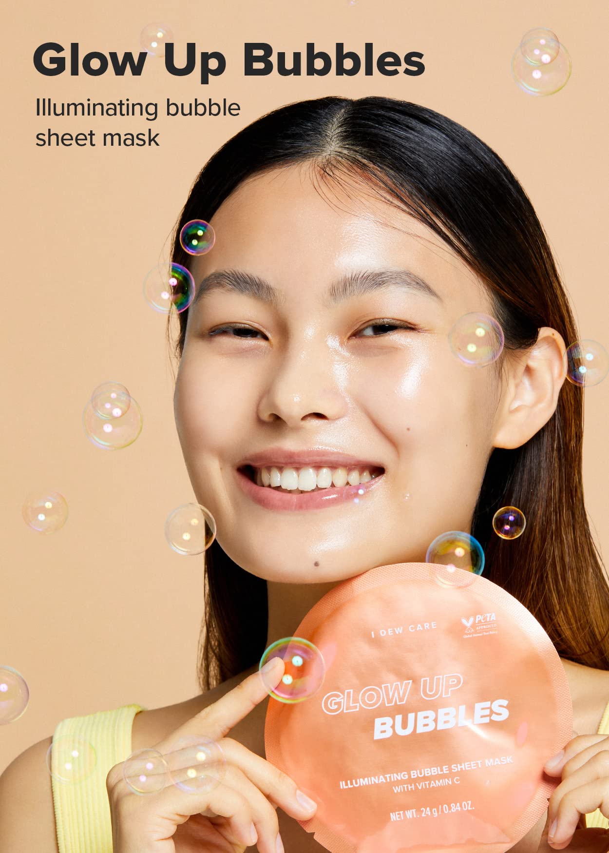 Foto 3 pulgar | Mascarilla I Dew Care Glow Up Bubbles Con Vitamina C  5 Hojas - Venta Internacional.