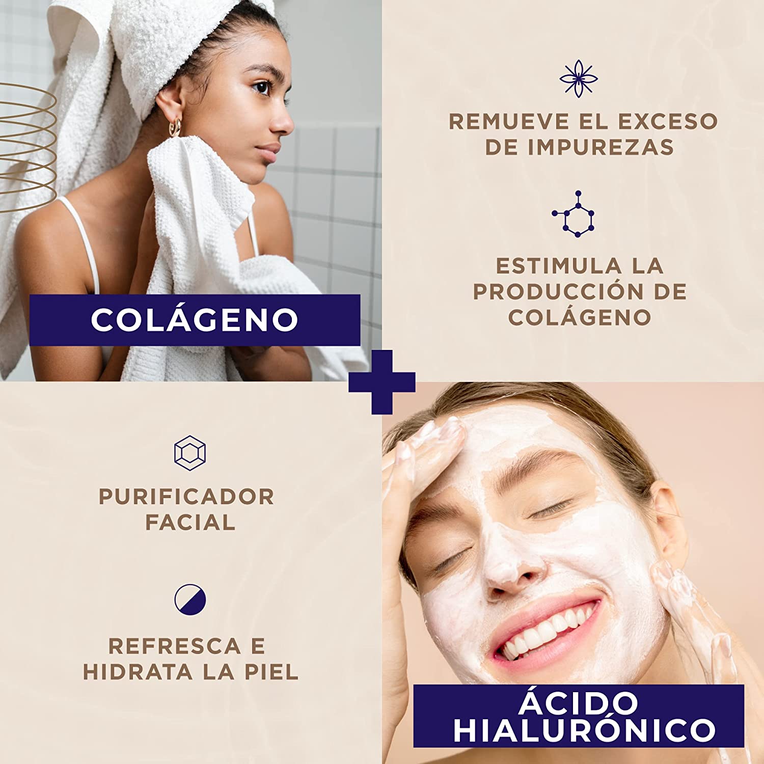 Foto 4 pulgar | Gel Espuma Limpiadora con Colágeno Collagenic 500 ml