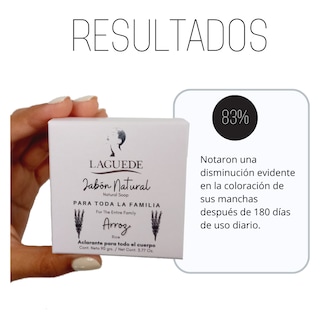 Foto 4 | Jabón Aclarante Laguede de Arroz Y Ácido Kójico Natural 4 piezas 90g c/u